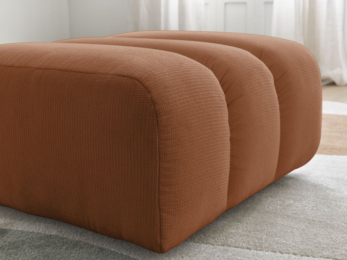 Bobochic Talia Pouf Melange-Stoff Orange