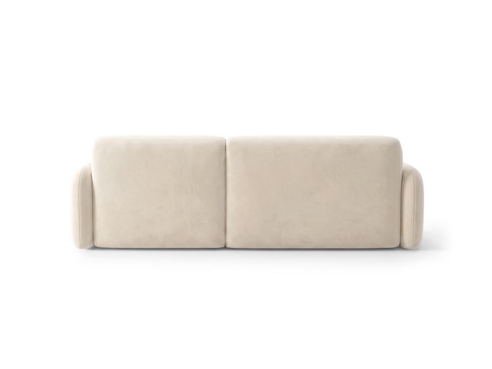 Cosmopolitan Design Ecksofa Malmo 3-Sitzer Samt Bluvel Helles Beige Rechts