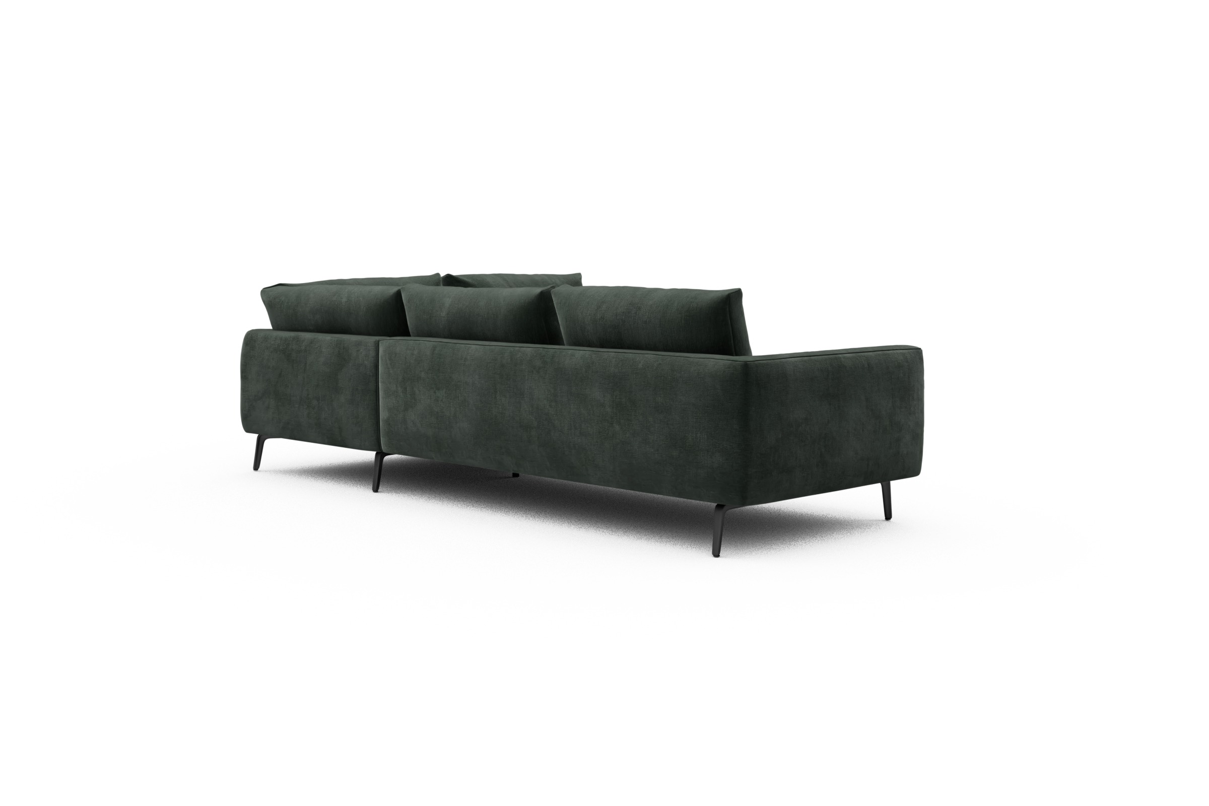 Ecksofa Karl Relax-Ecke rechts mit 2,5-Sitzer Smooth-Laurel-Green