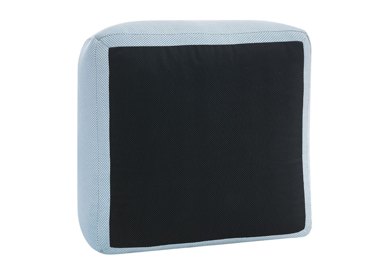 Bobochic Riviera Pouf 80 × 80 cm Melange-Stoff Hellblau
