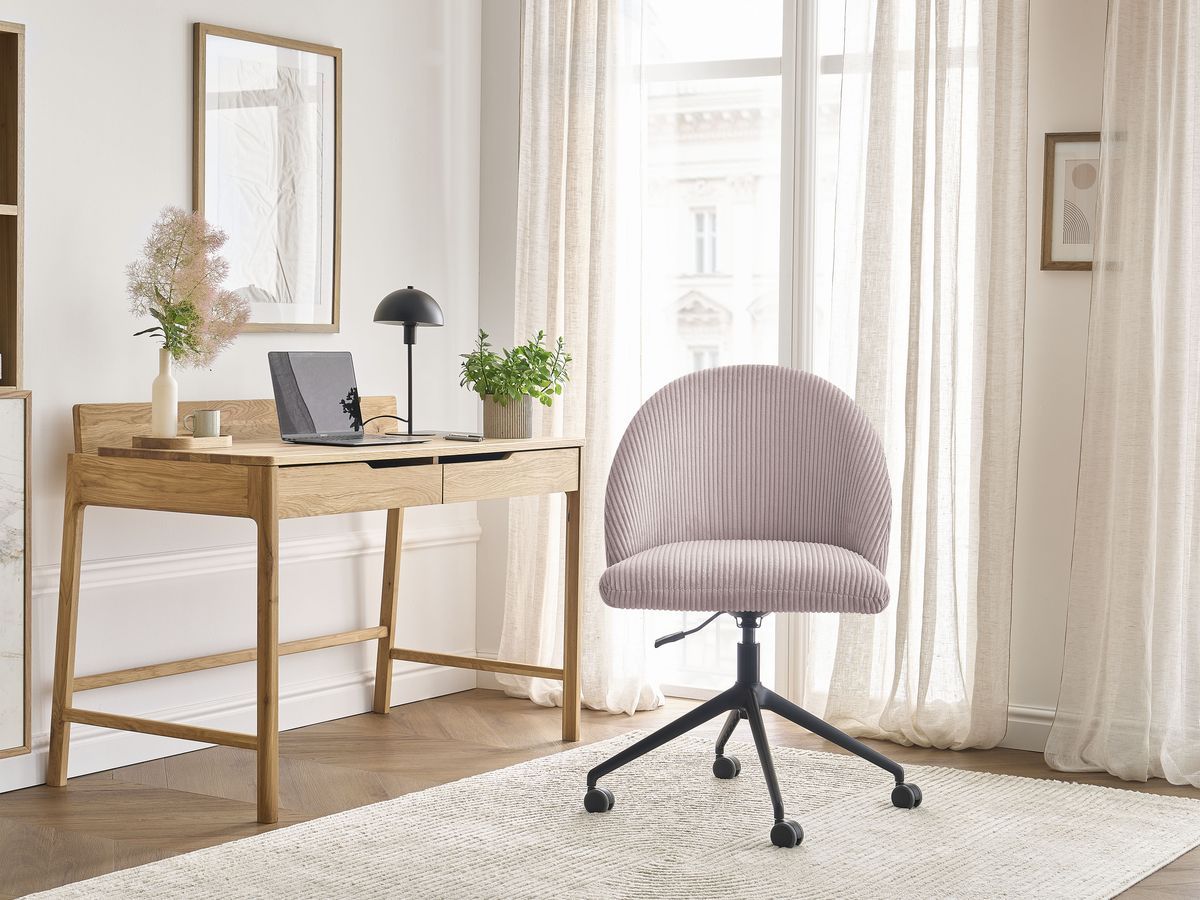 Bobochic Lalie Bürostuhl Cordsamt Rosa