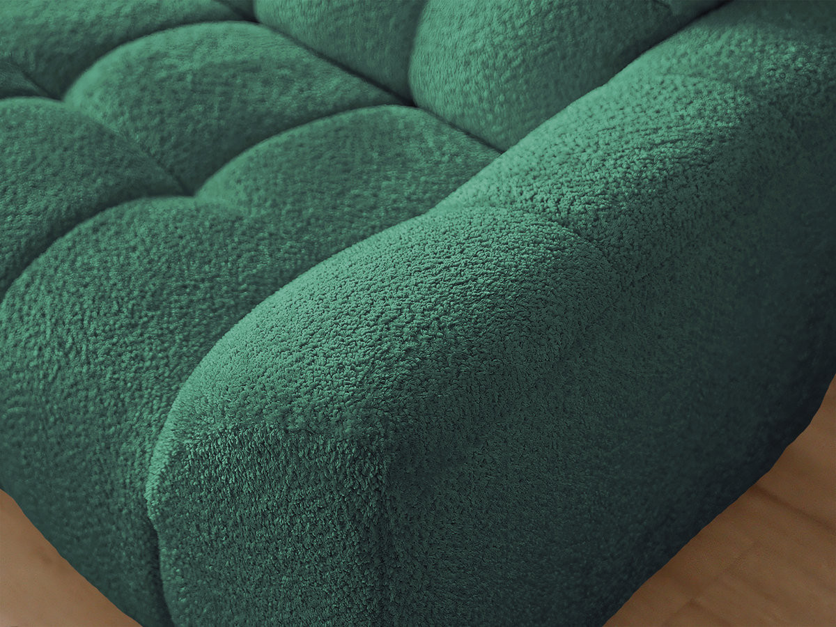 Bobochic Jaya Ecksofa Chenille Dunkelgrün Ecke links