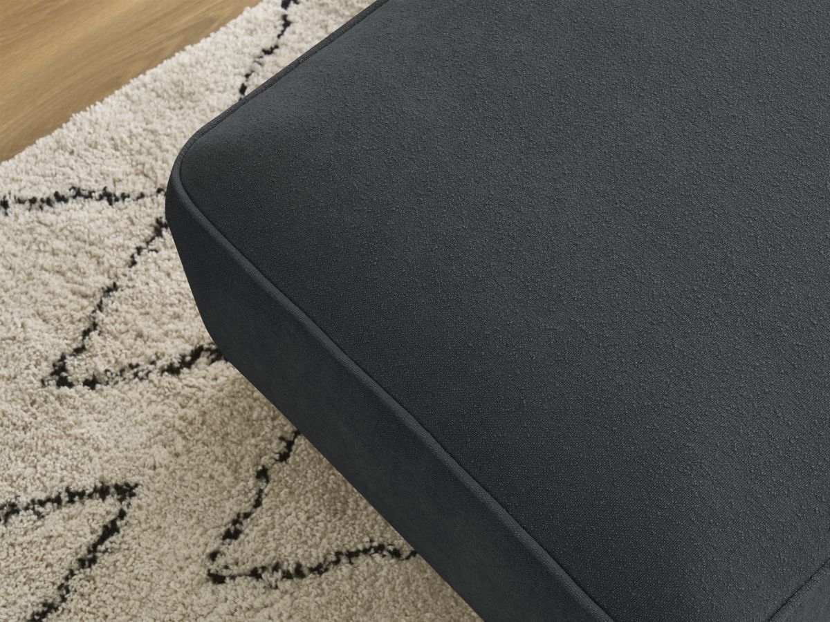 Bobochic Zephyr Pouf Strukturstoff Dunkelgrau
