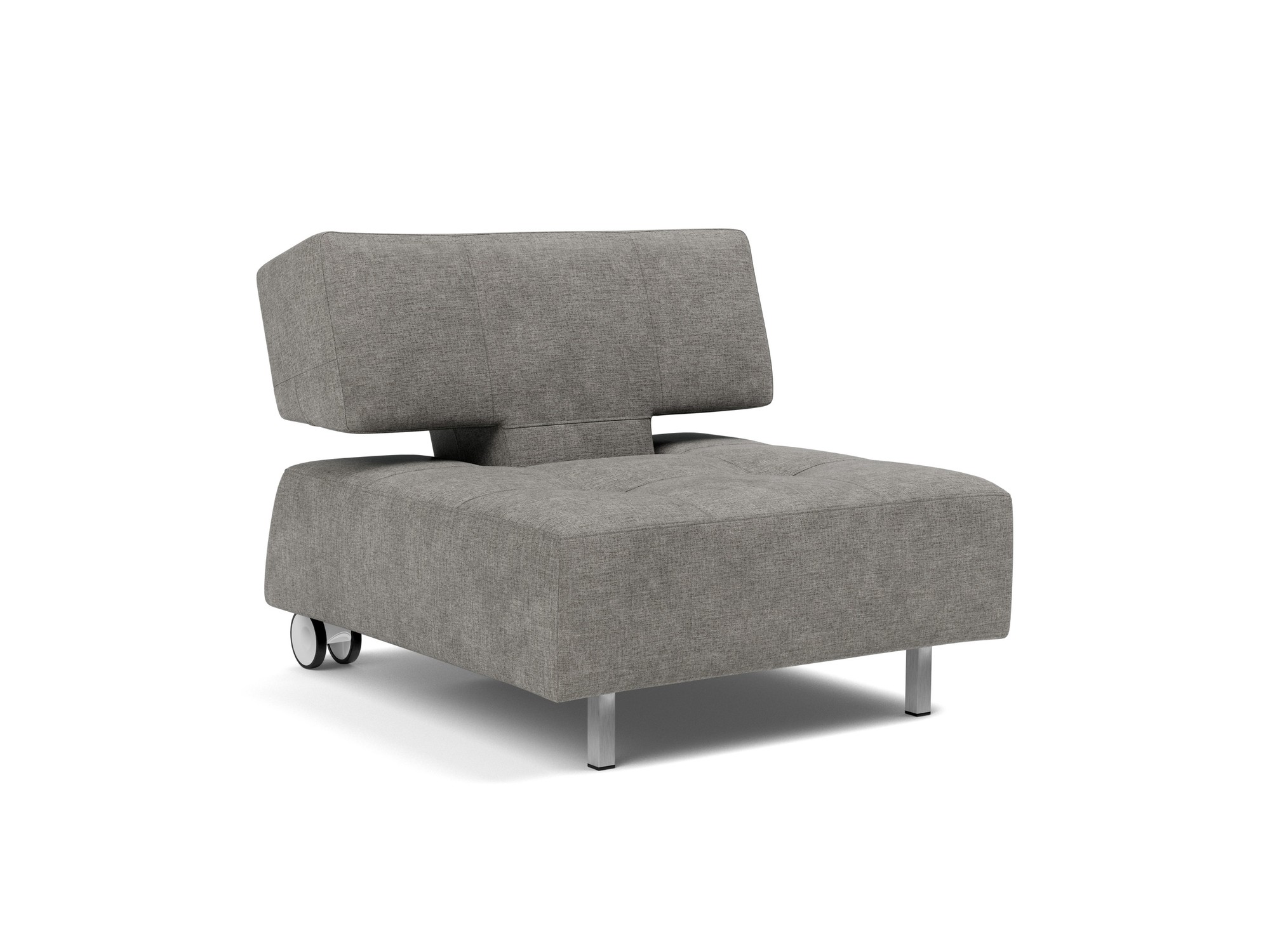 Sessel Long Horn D.E.L. Flachgewebe Avella 282-Warm-Grey
