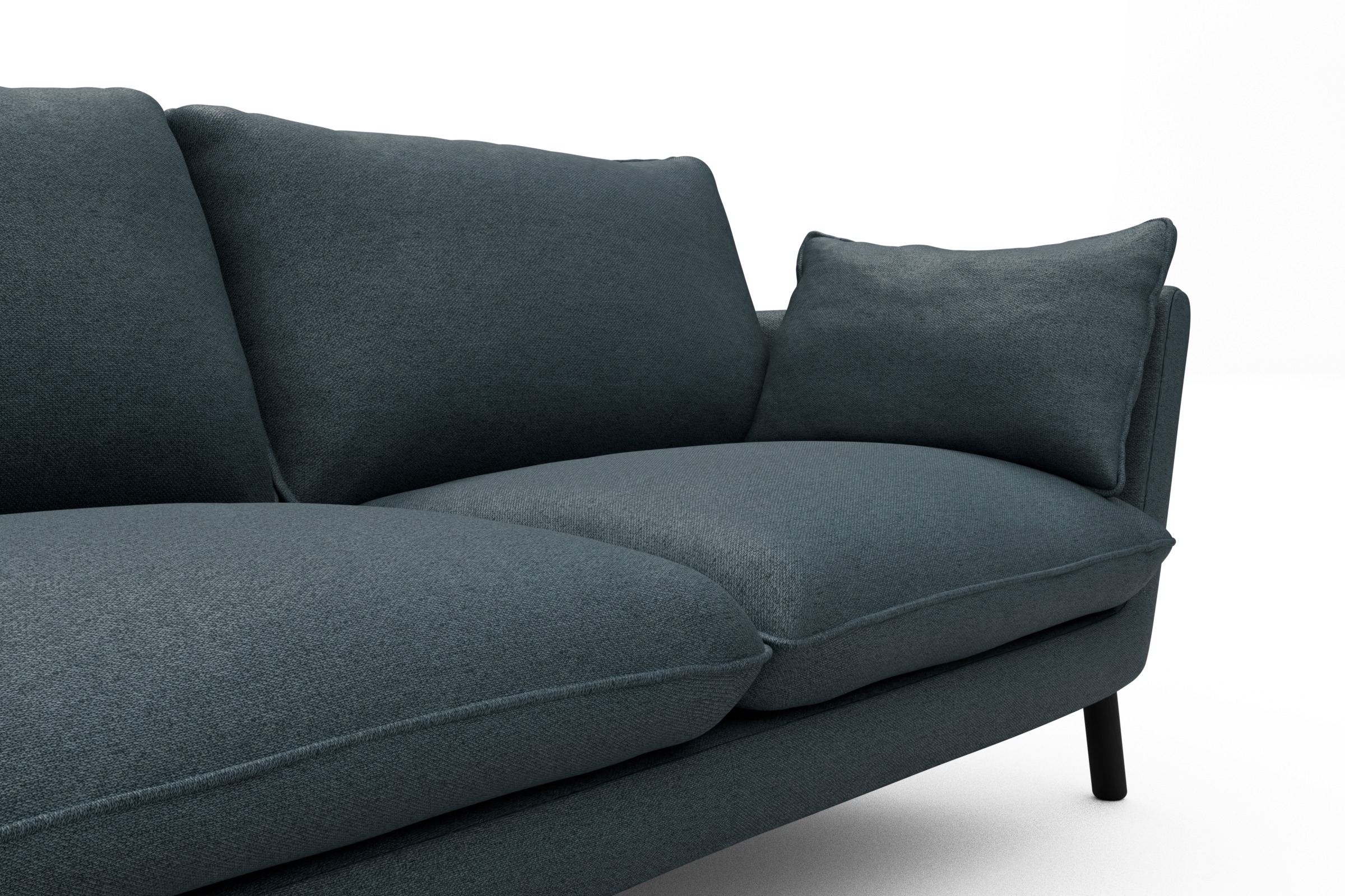 Sofa Emil 2-Sitzer Beinfarbe Eiche Schwarz Denari-Royal-Blue
