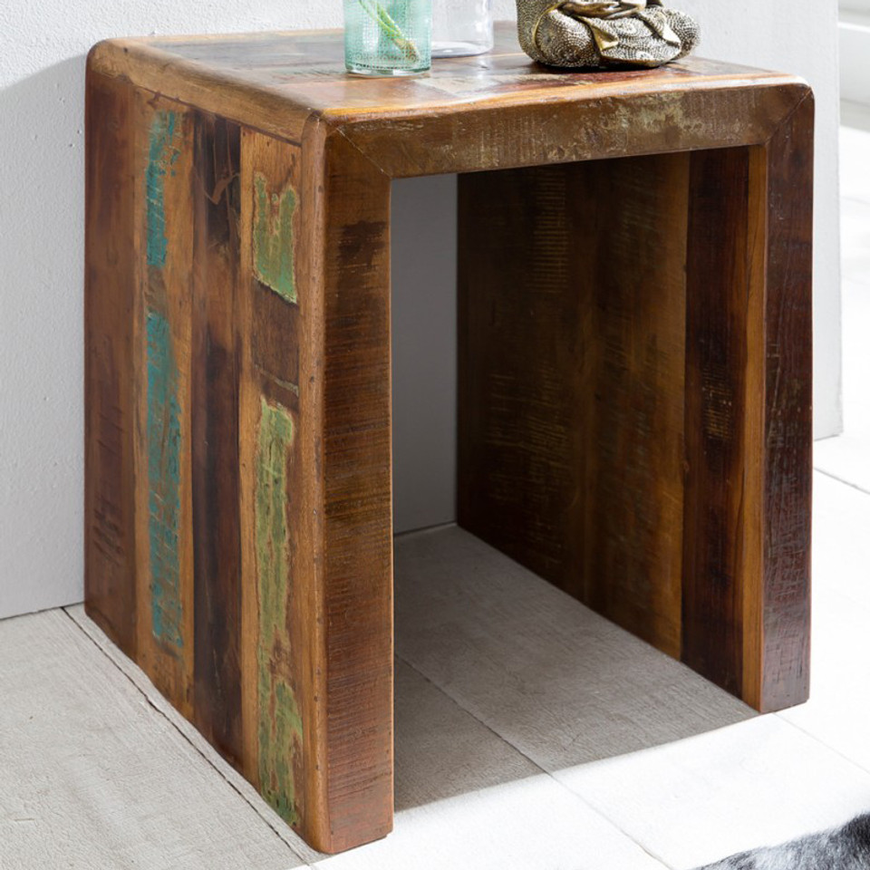 Beistelltisch Hanstholm Mango Massivholz Braun 45 × 40 × 55 cm