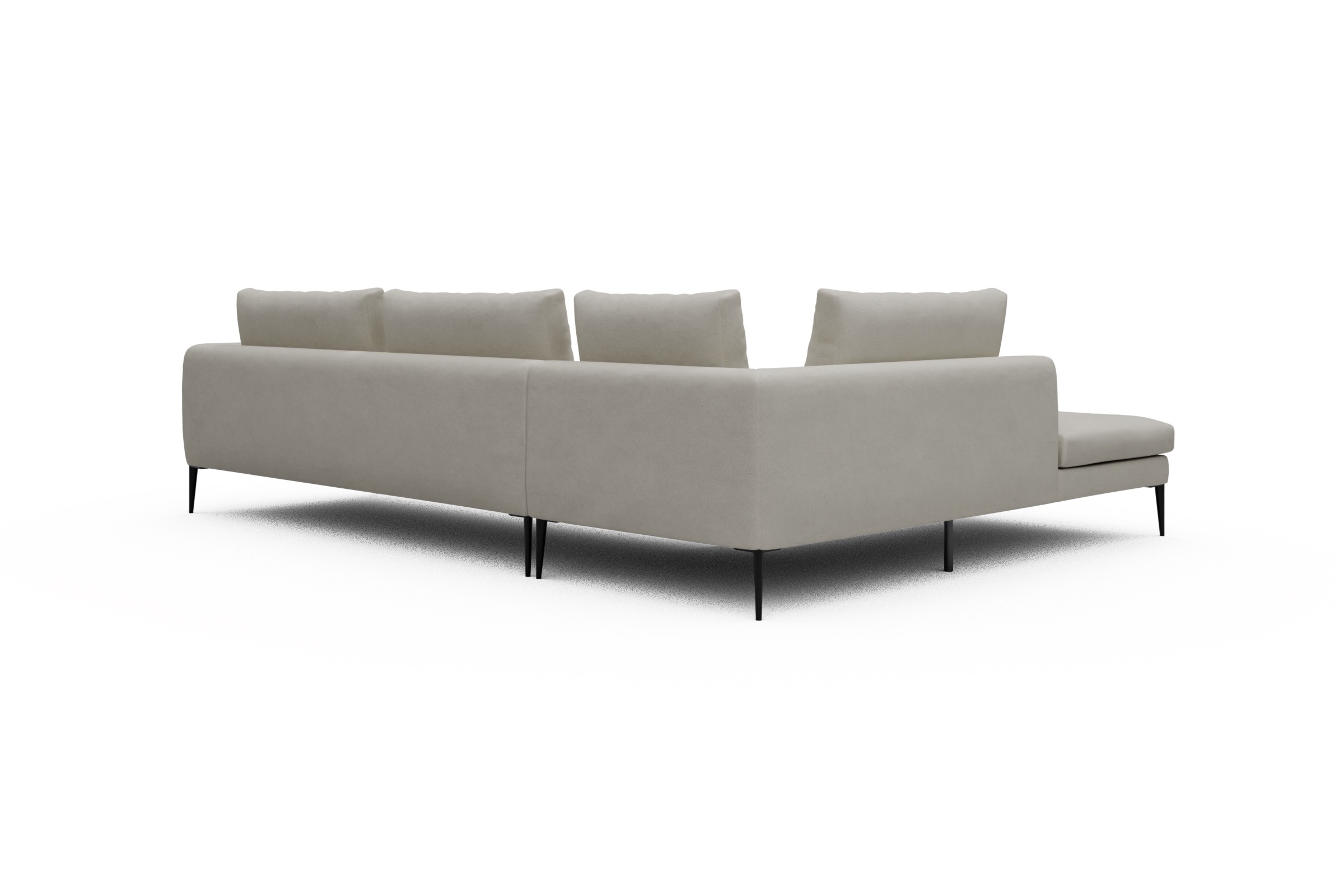 Ecksofa Paul Relax-Ecke rechts mit 3-Sitzer Denari-Clean-Beige
