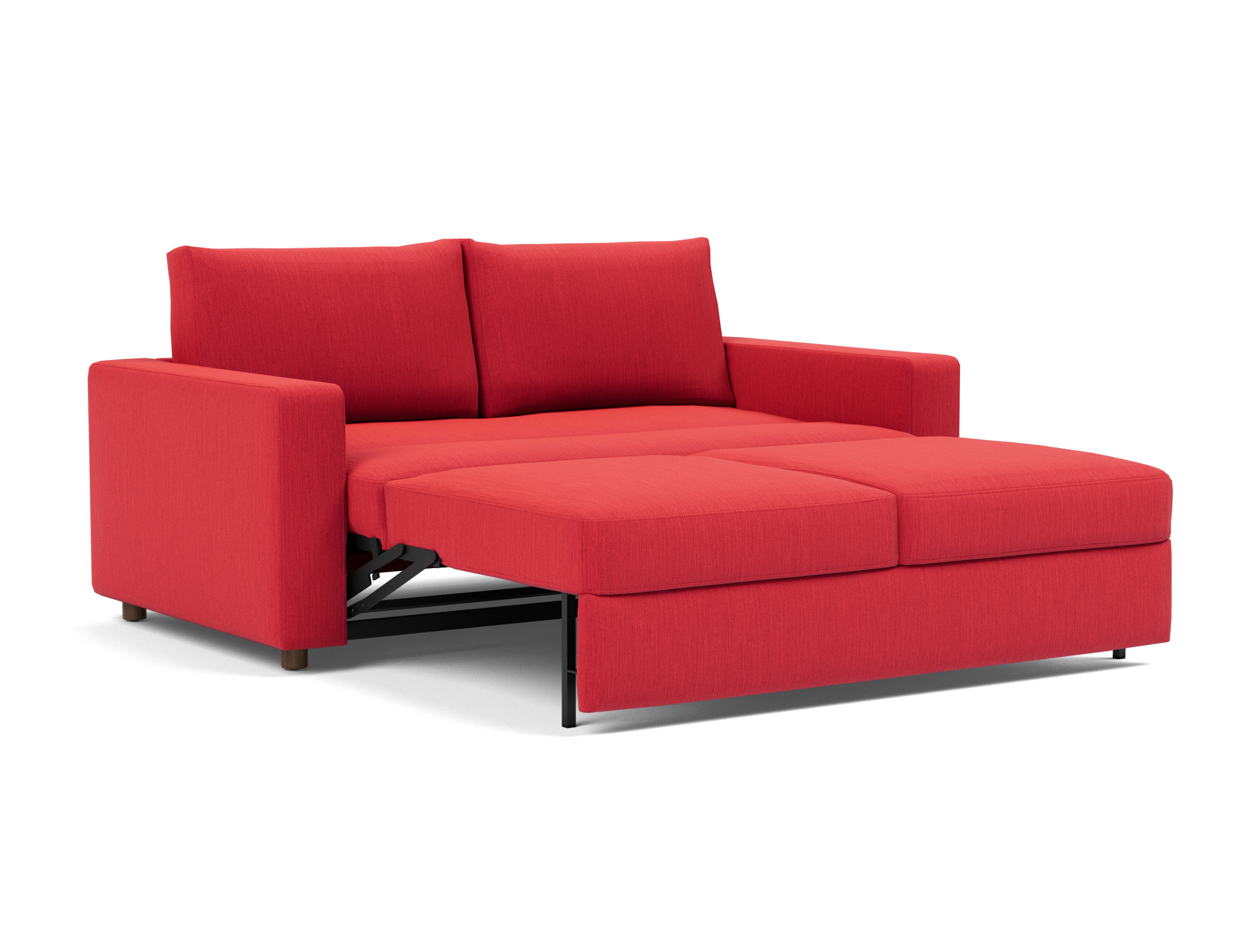 Schlafsofa Neah mit Standard-Armlehnen 160 Flachgewebe Elegance 511-Red