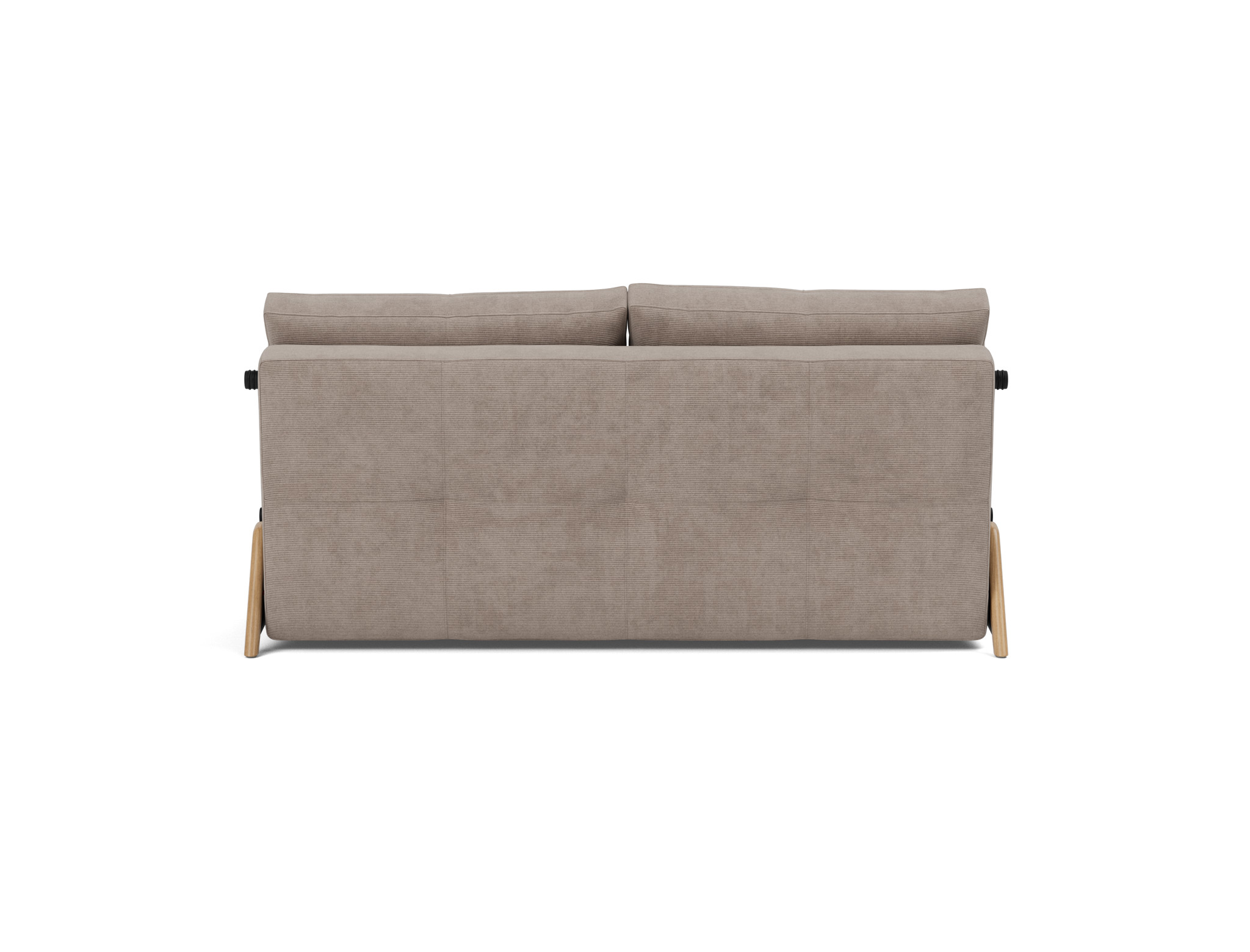 Schlafsofa Cubed 160 Kord Cordufine 318-Beige Beine Eiche