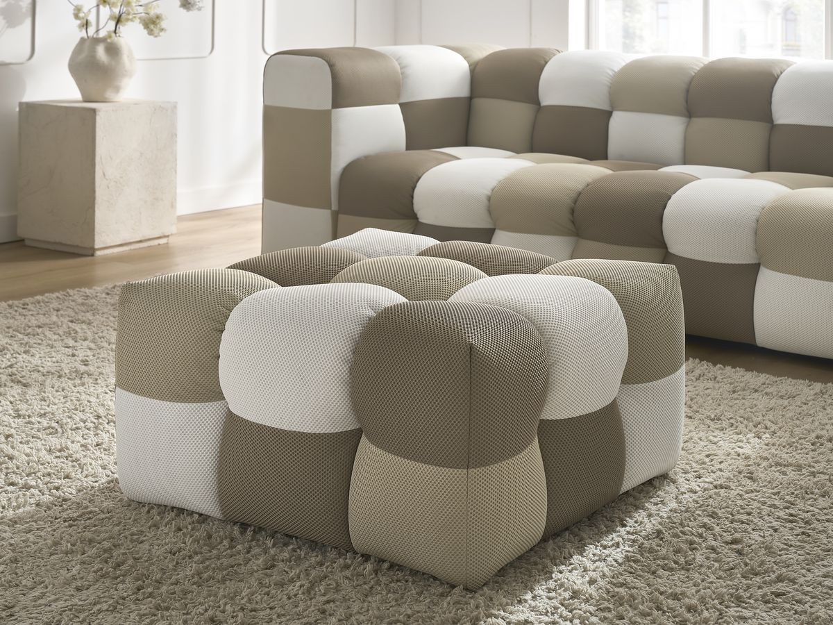 Bobochic Cloud Sofa 4-Sitzer mit Pouf Mesh-Stoff Mehrfarbig