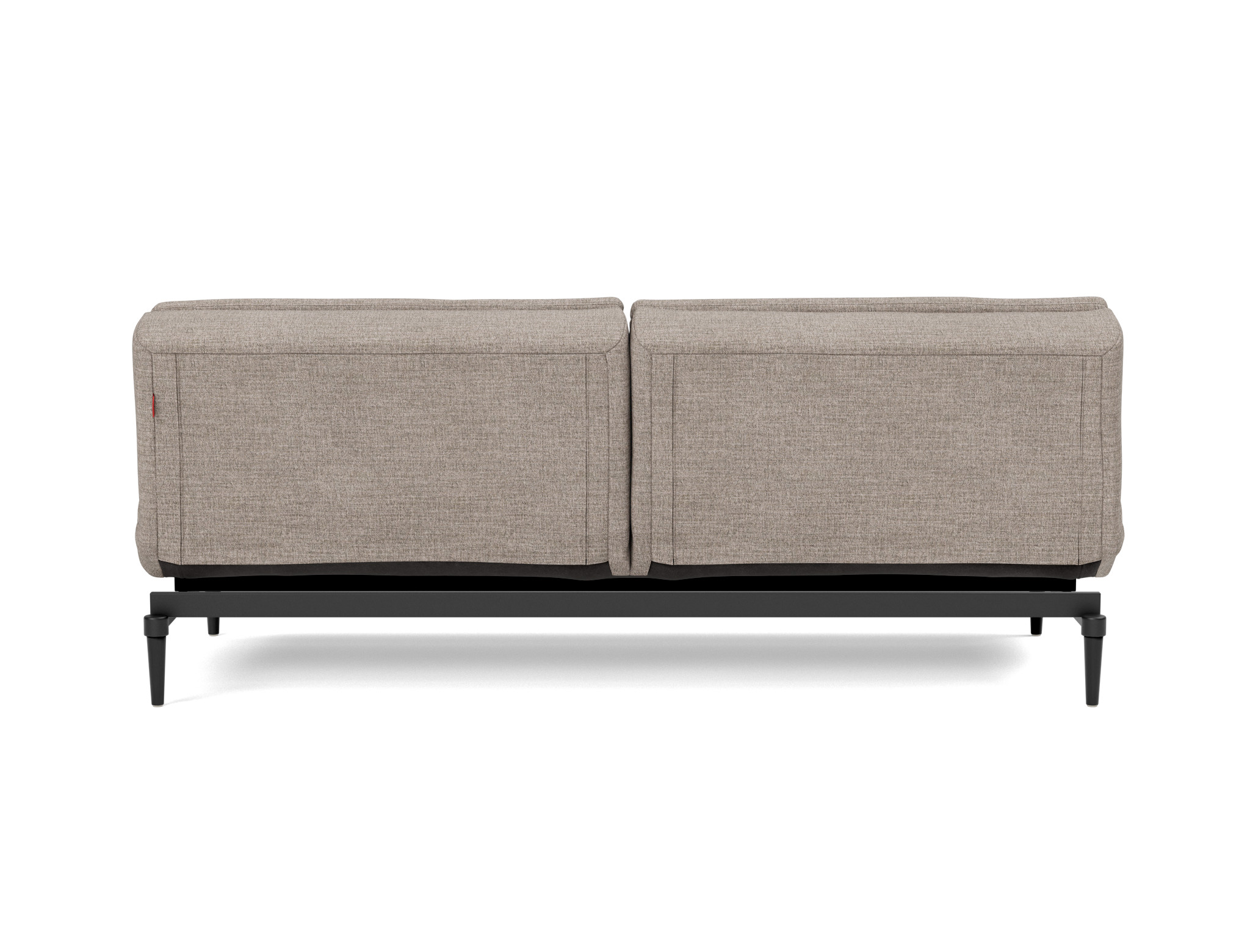 Schlafsofa Dublexo Chenille Yuveno 472-Warm-Grey Beine Styletto Eiche schwarz