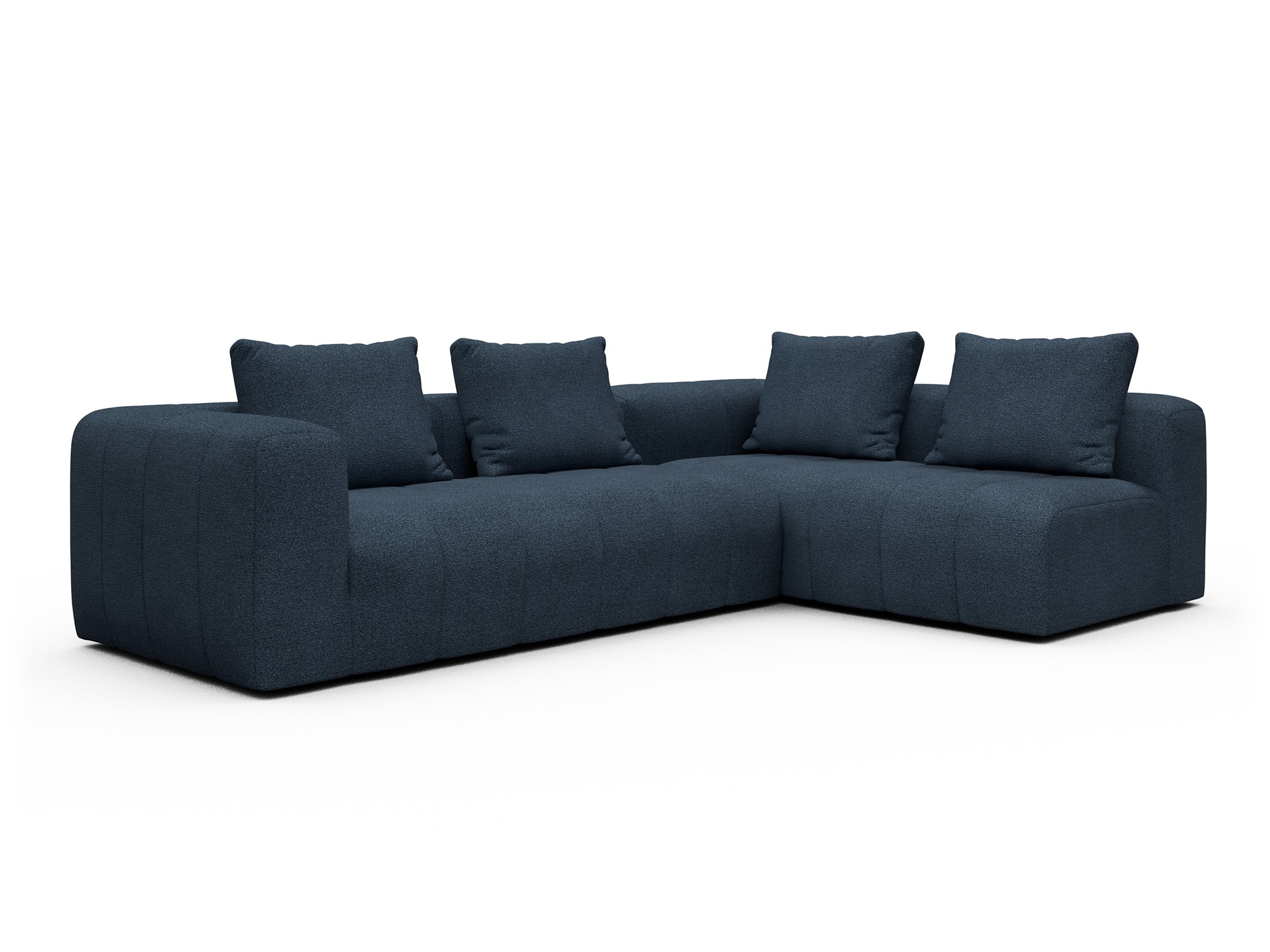 Hugo 2x 2,5-Sitzer Armlehne links Boucle-Blue moebelfaktor