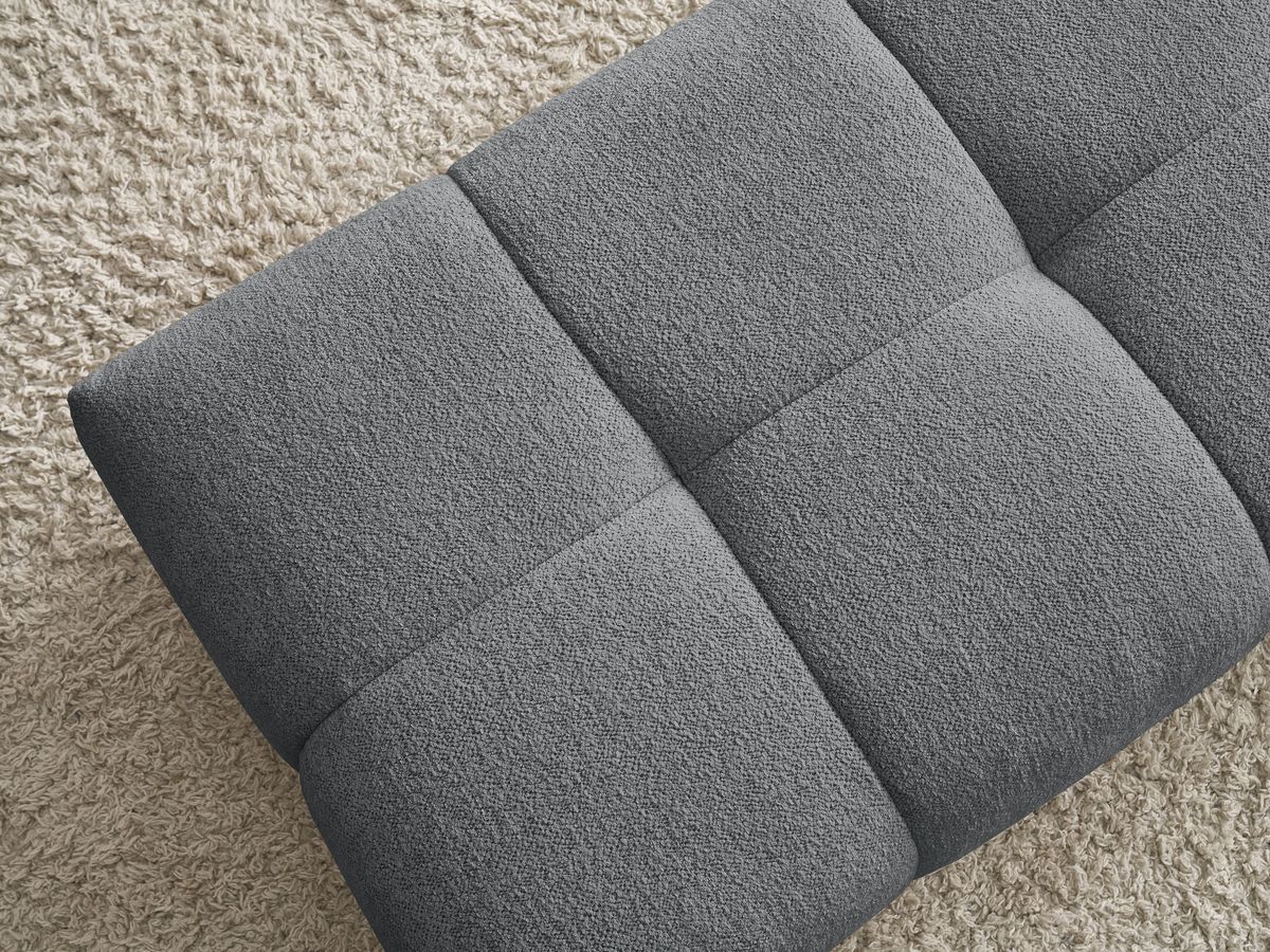 Bobochic Everest Pouf 140 × 70 cm Melange-Stoff Dunkelgrau