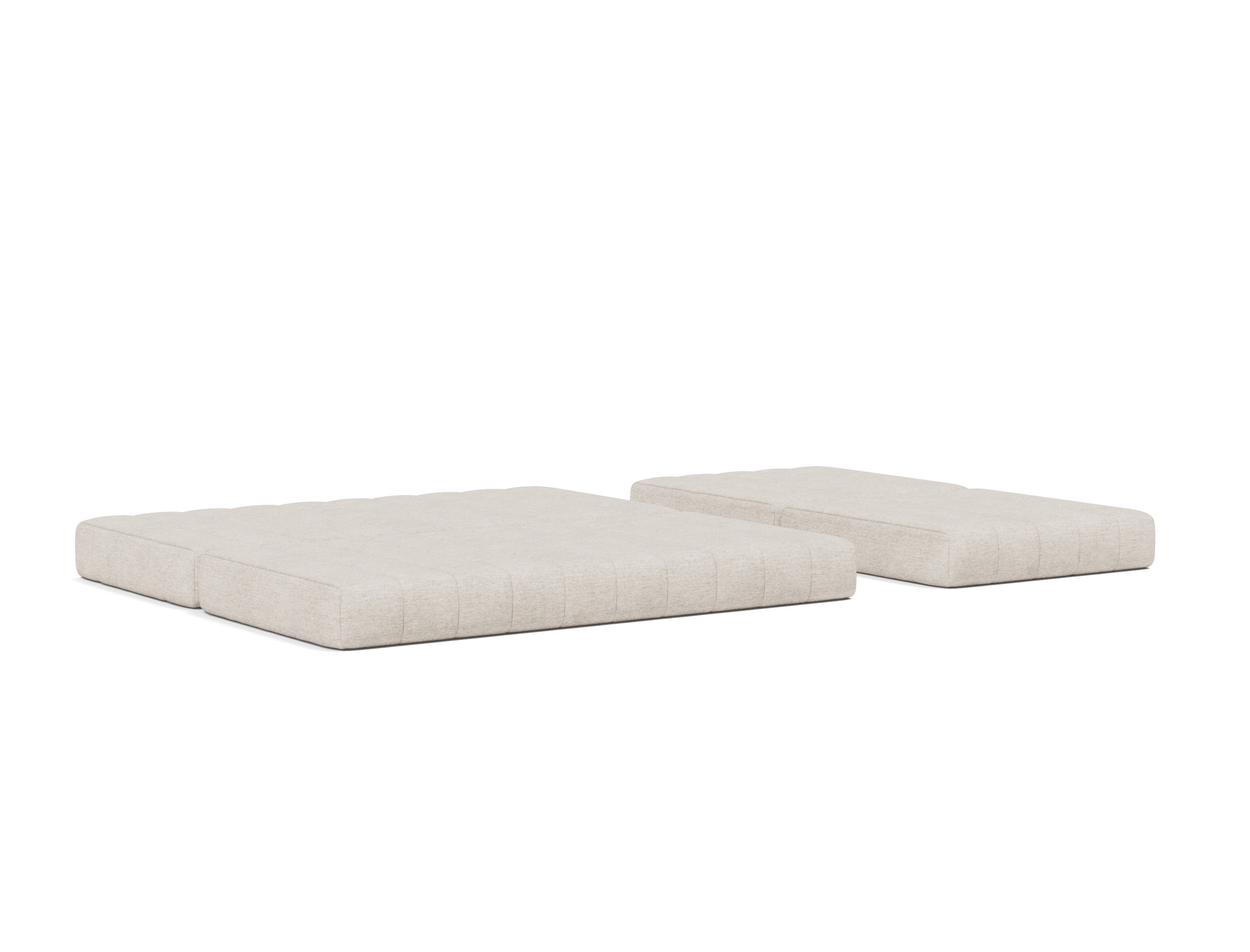 Schlafsofa CozyPad Grand mit Armlehnen Chenille Yuveno 470-Natural