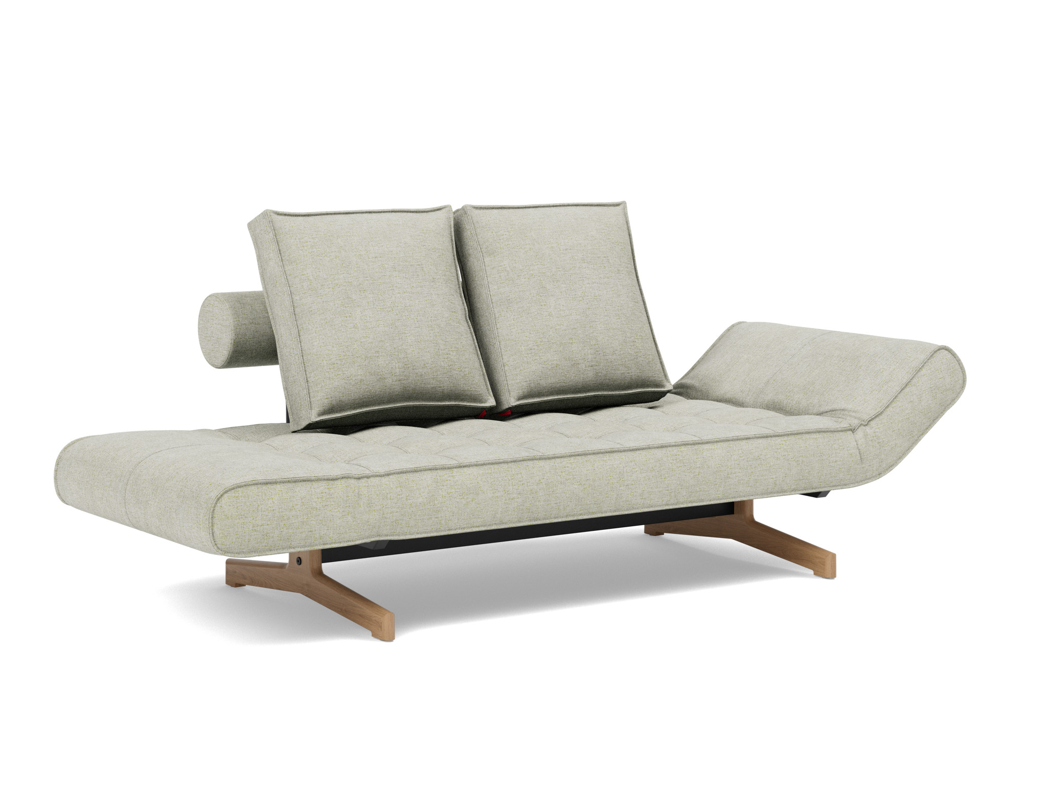 Tagesbett Ghia Flachgewebe Avella 280-Sand Beine Eiche
