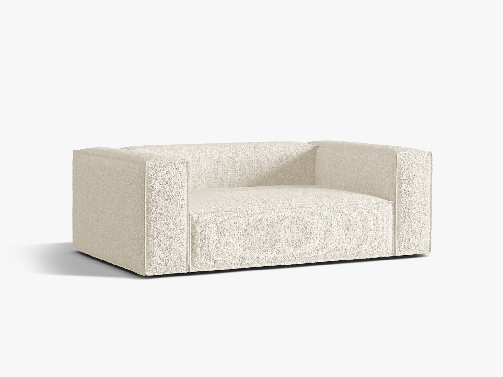 Micadoni Sofa Nuria 2-Sitzer Boucle Elfenbein