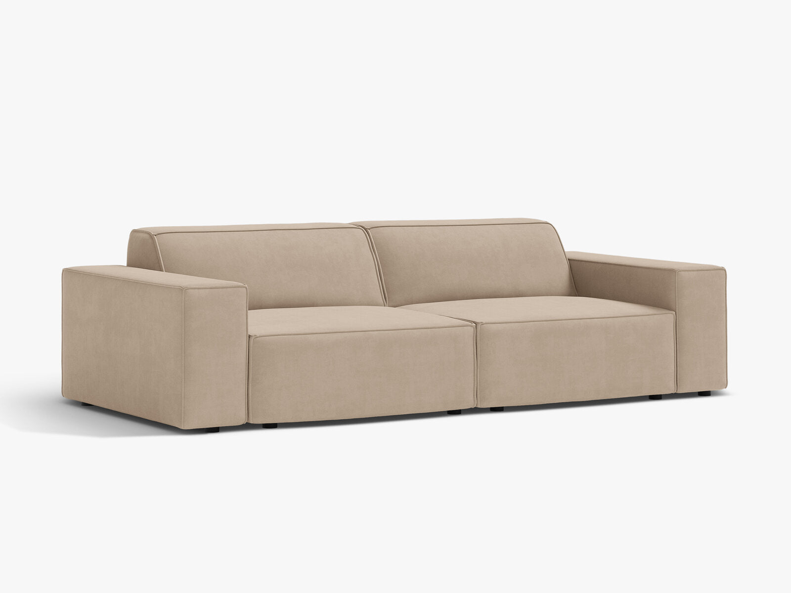 Micadoni 3-Sitzer Sofa Jodie Samt Venus Beige