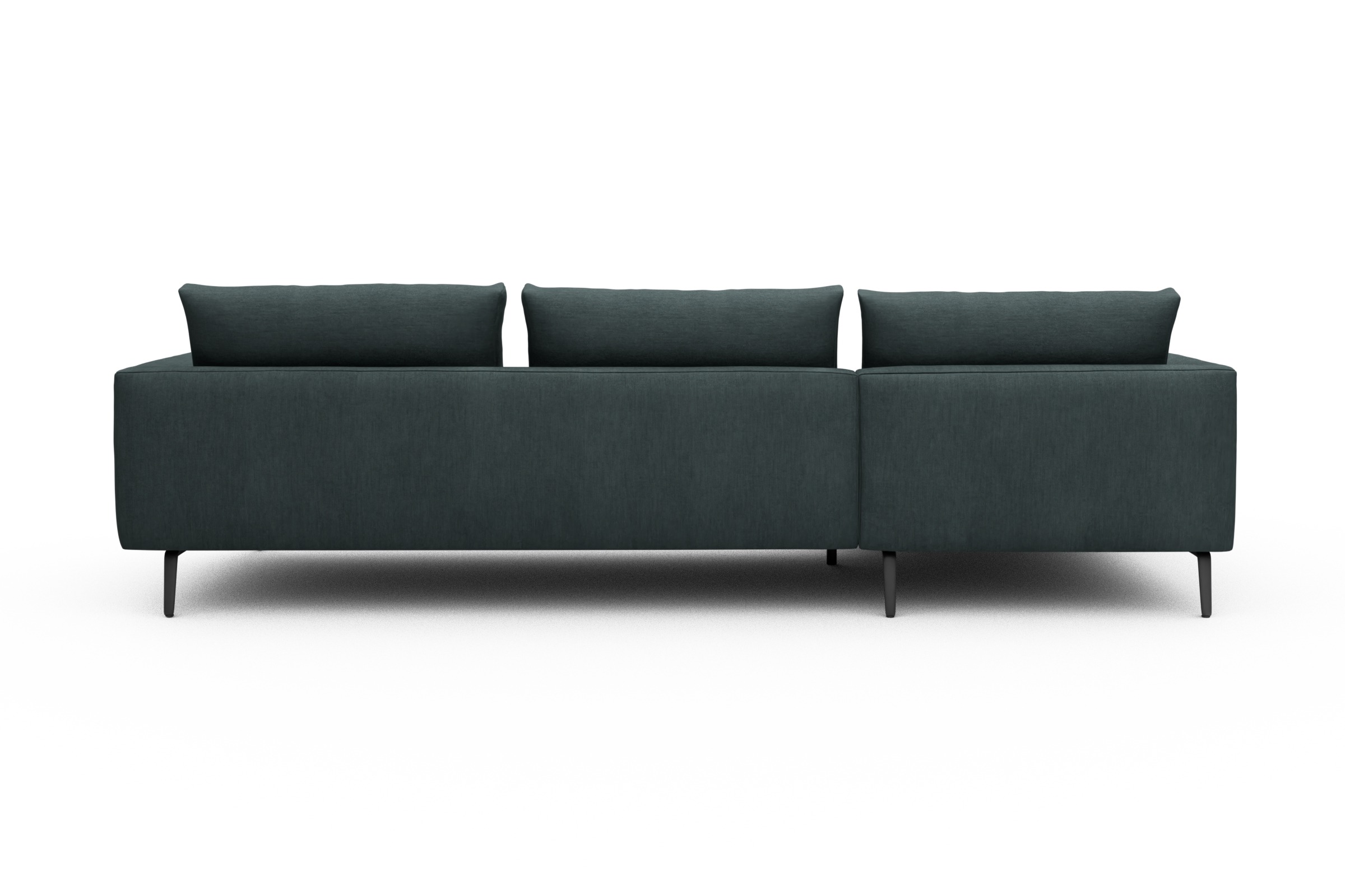 Ecksofa Karl Chaiselongue links mit 2,5-Sitzer Vivus-Blue