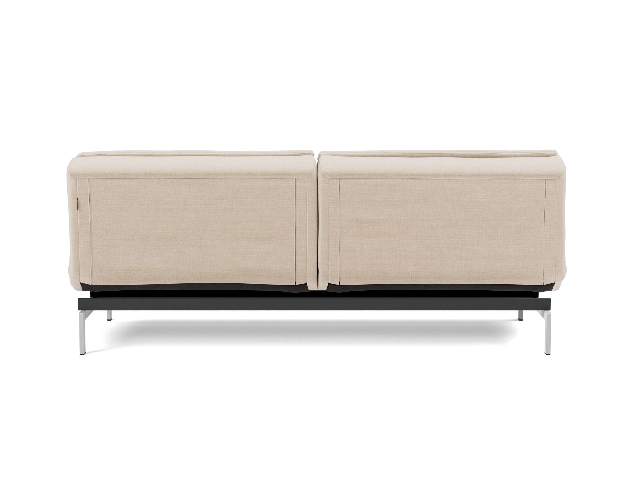 Schlafsofa Dublexo Chenille Esina 410-Almond-Beige Beine Chrom