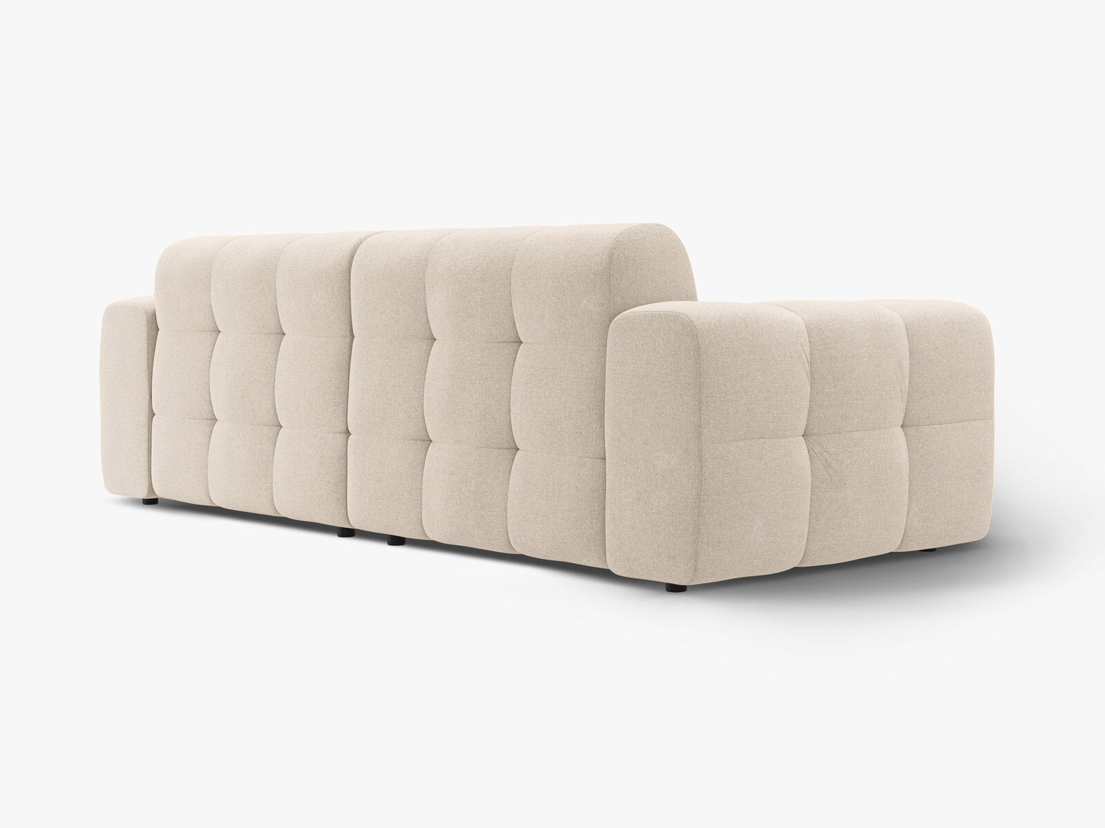 Micadoni Sofa Kendal 4-Sitzer Strukturierter Stoff Beige