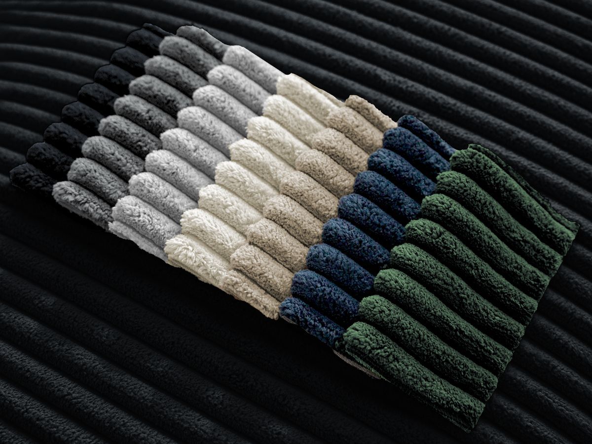 Bobochic Chelsea Pouf Breitcord weich Schwarz
