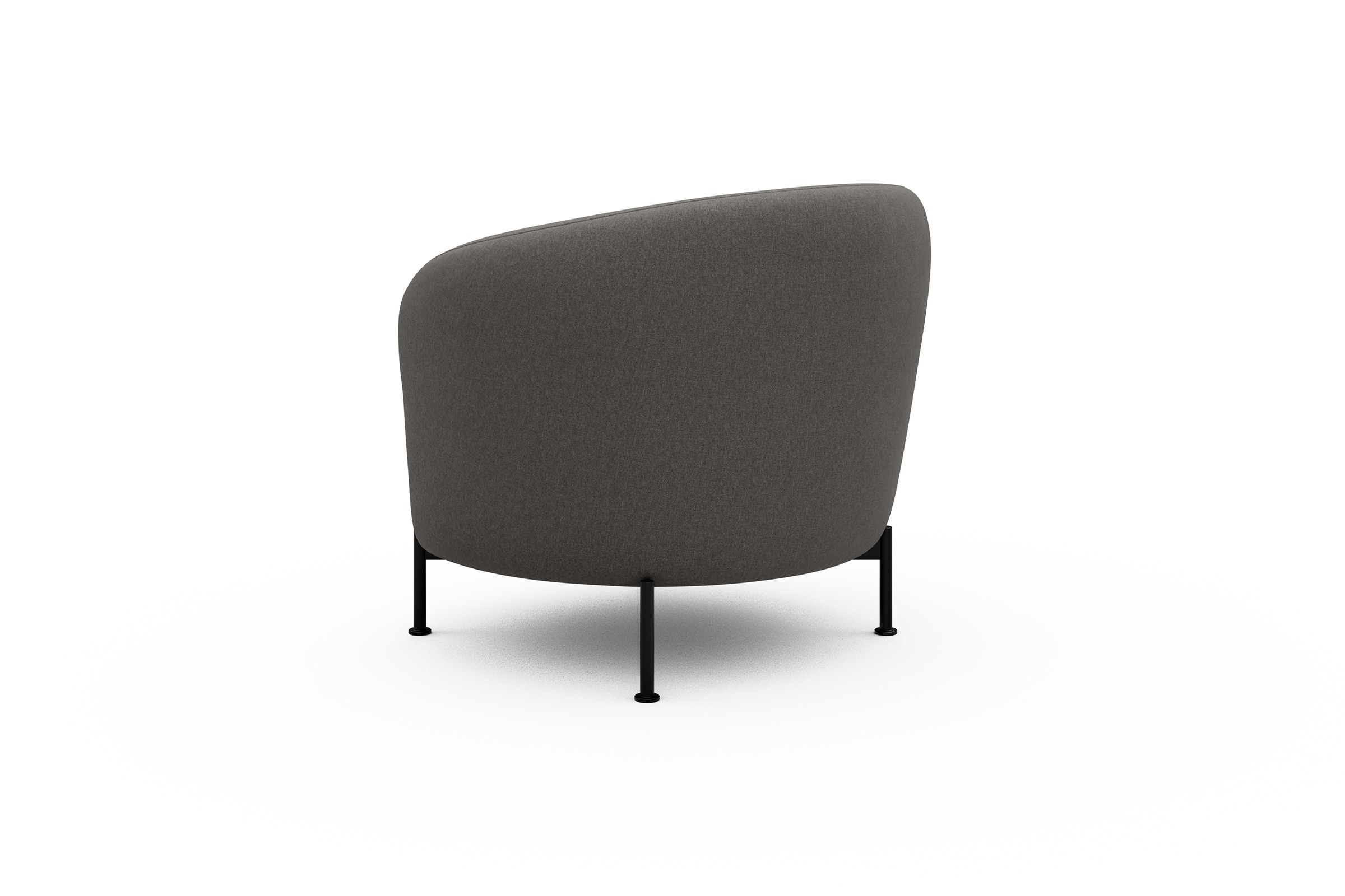 Sessel Ronda X-Metallgestell Schwarz Satya-Taupe