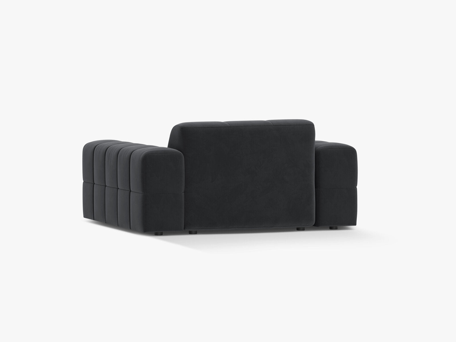 Micadoni Sessel Jennifer 1-Sitzer Samt Bluvel Grau