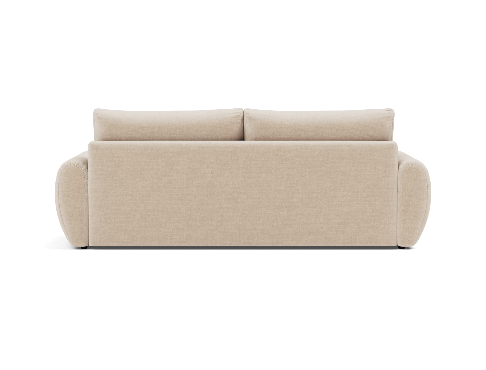 Schlafsofa Norum mit Curve-Armlehnen Chenille Esina 410-Almond-Beige