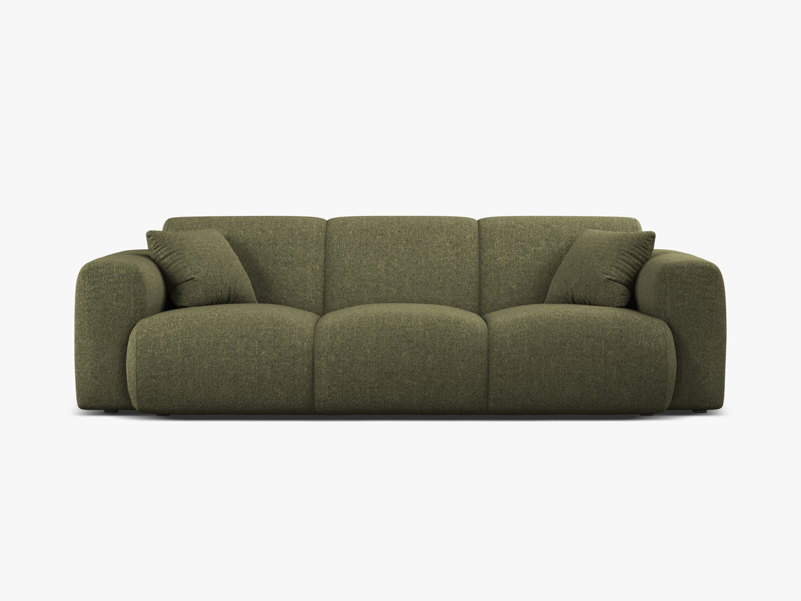Micadoni Sofa Molino 3-Sitzer Chenille Eden Grün