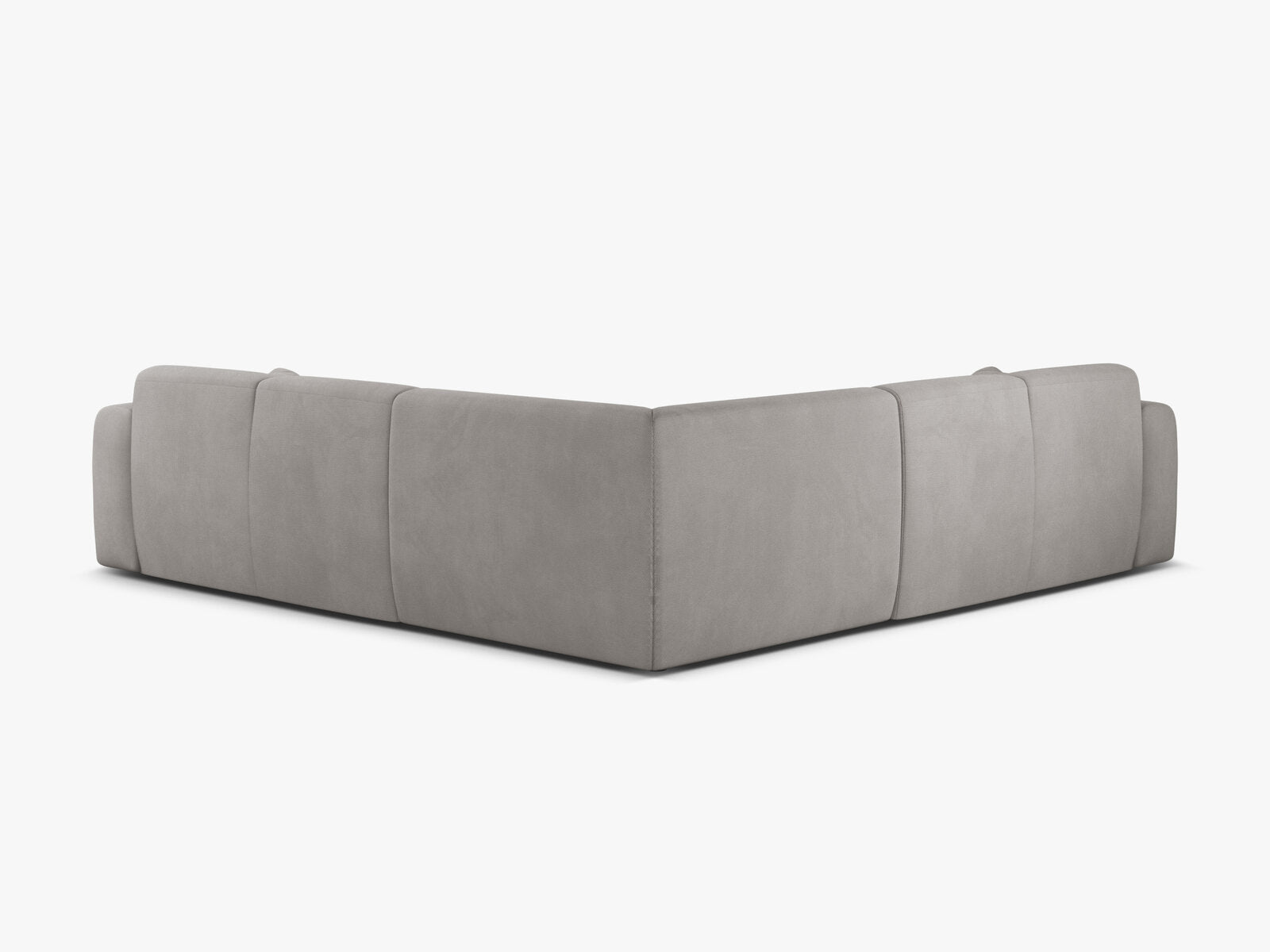 Micadoni Ecksofa Molino 5-Sitzer Strukturierter Stoff Rebel Hellgrau