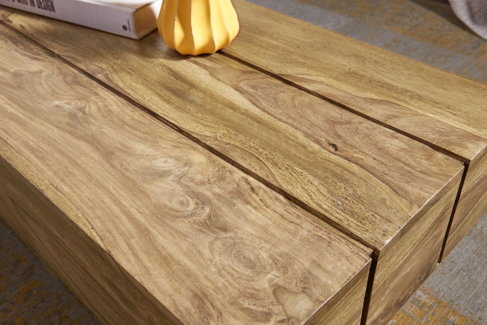 Couchtisch Eidsvag Massivholz Akazie 120 × 45 × 30 cm