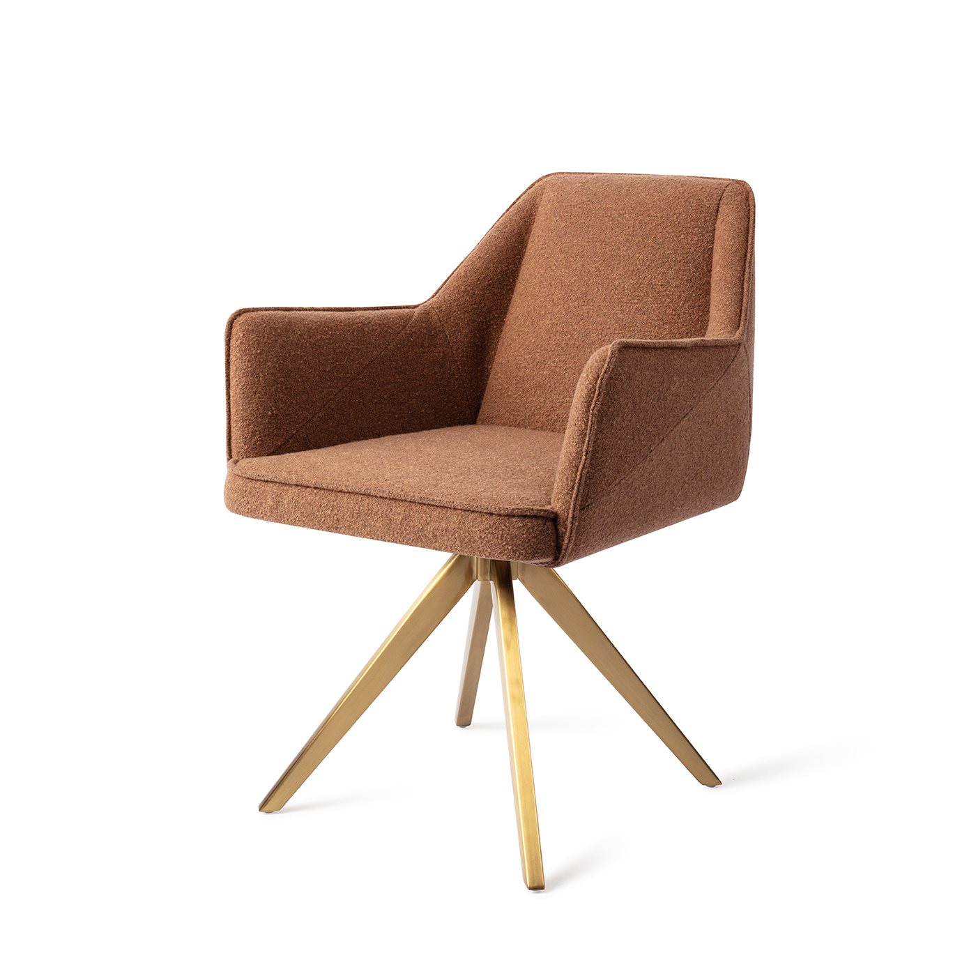 Jesper Home Esszimmerstuhl Tome Cinnamon-Bun Turn Gold