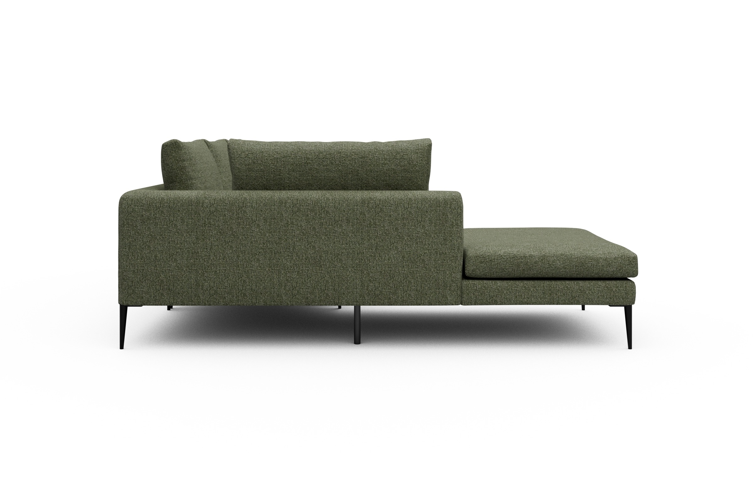 Ecksofa Paul Relax-Ecke links mit 2-Sitzer Carreno-Vivid-Green