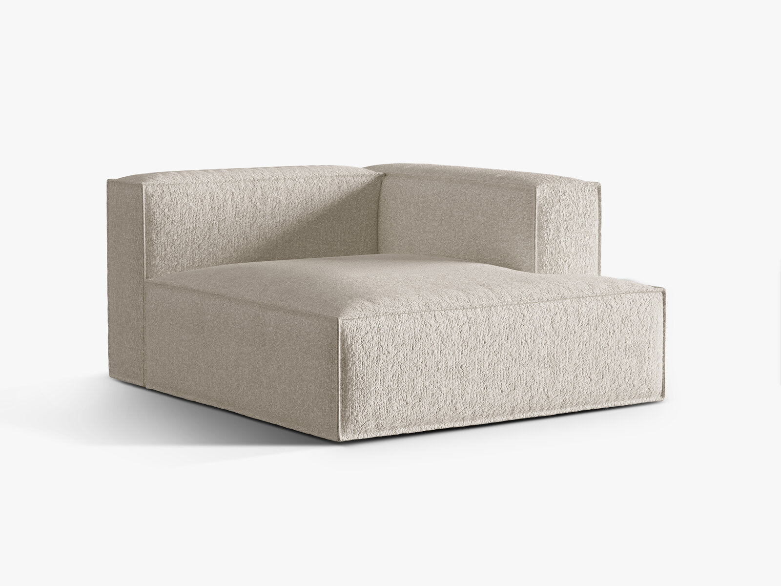 Micadoni Recamiere Nuria 1-Sitzer Rechts Boucle Beige