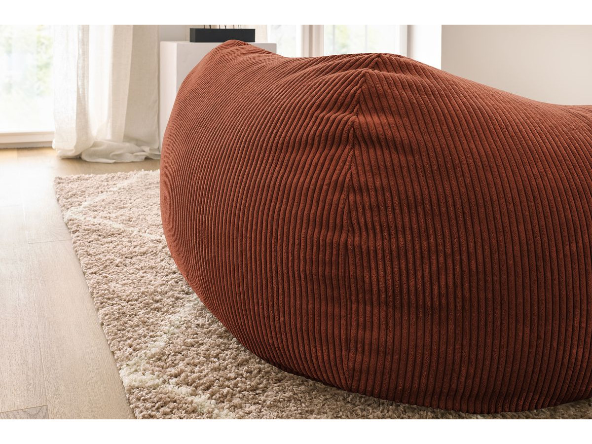 Bobochic Voltaire Pouf 120 × 70 cm Cordsamt Orange