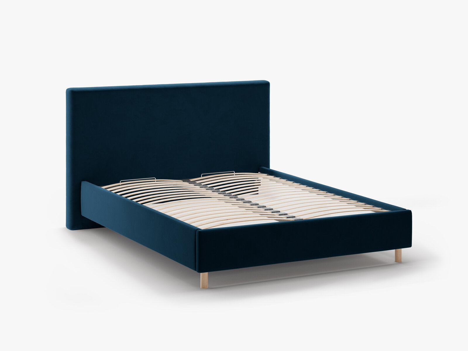 Micadoni Stauraumbett mit Kopfteil Eloise Samt Magic Velvet Marineblau 160x200