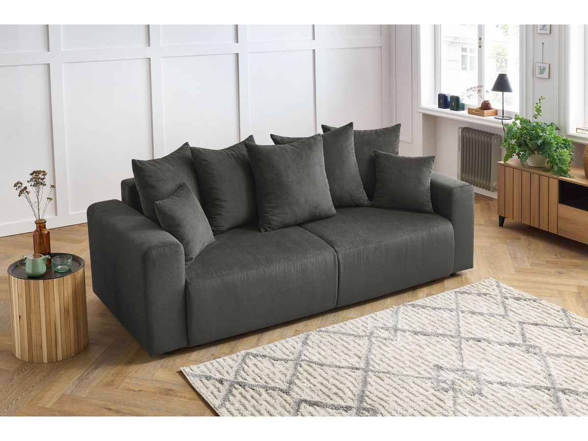 Bobochic Envy Sofa 3-Sitzer Cordsamt Dunkelgrau