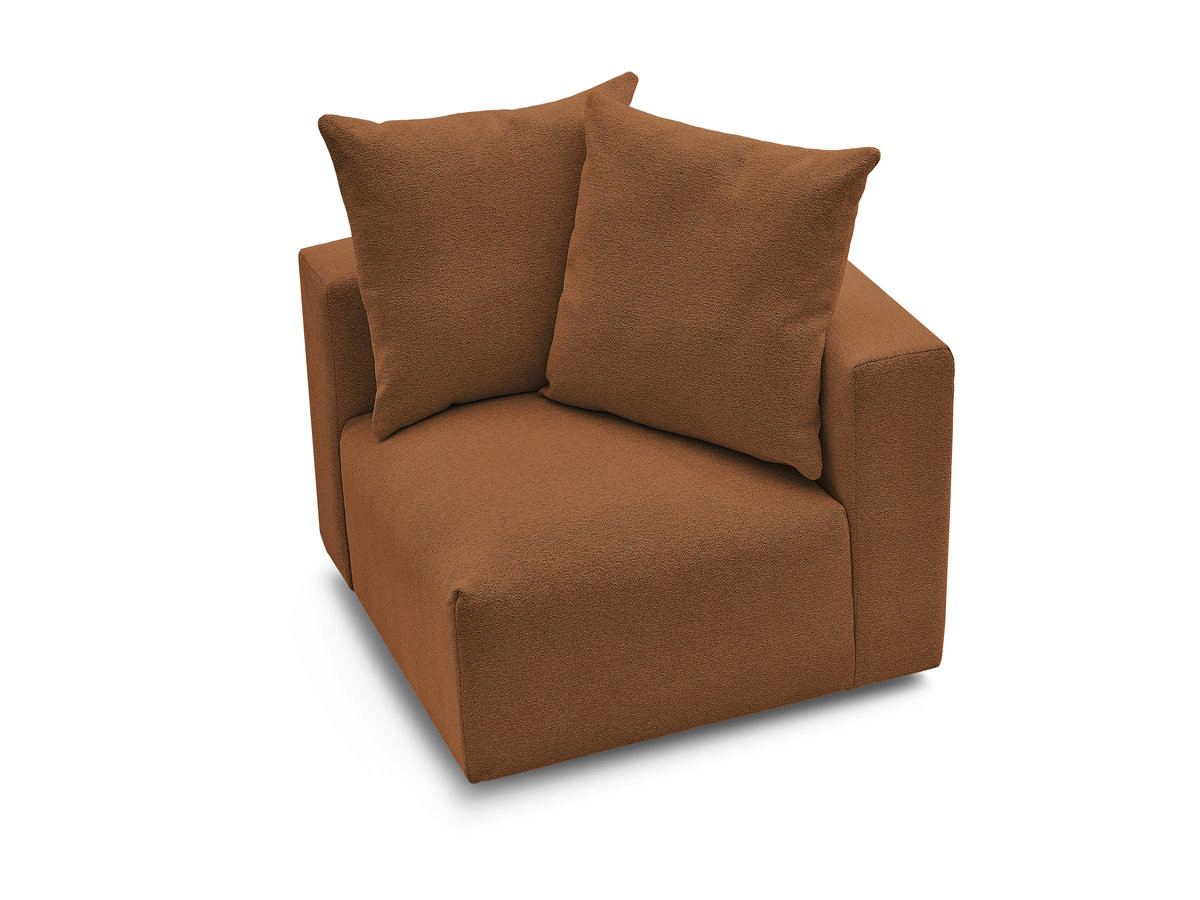 Bobochic Voltaire Eckmodul Melange-Stoff Orange Ecke rechts