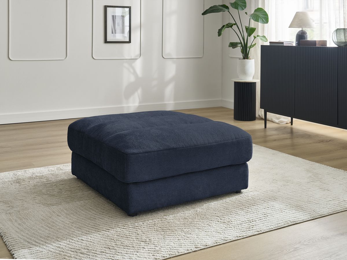 Bobochic Sierra Pouf Strukturstoff Dunkelblau