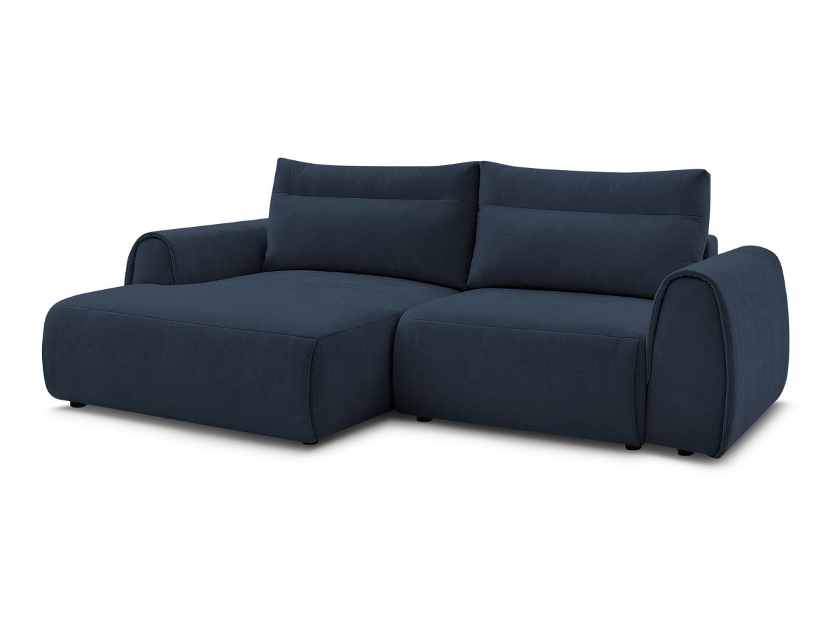 Bobochic Aden Ecksofa 246 × 152 cm Stoff Dunkelblau Ecke links