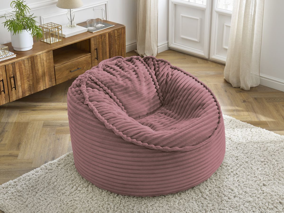 Bobochic Socrate Pouf Breitcord weich Rosa