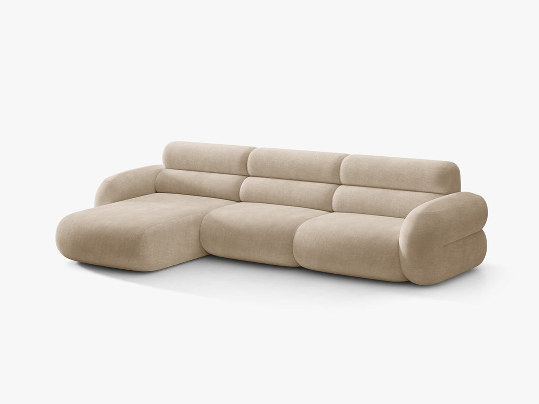Micadoni Neo Ecksofa 4-Sitzer Links Chenille Golden Dunkelbeige