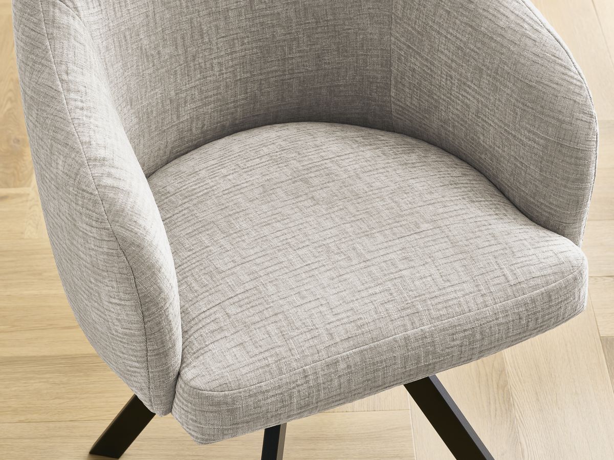 Bobochic Sophie Esszimmerstuhl mit Sternfuß Strukturstoff Beige