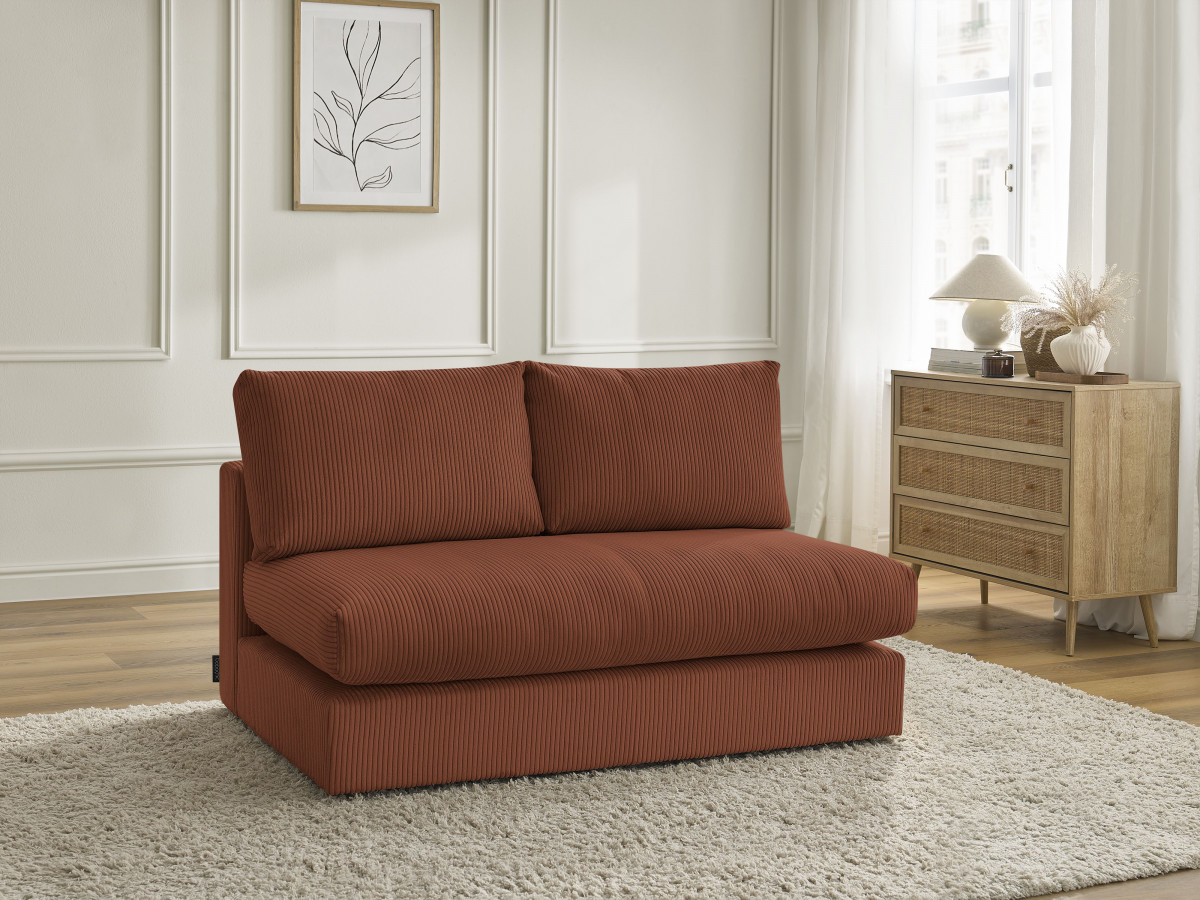 Bobochic Paris Sofamodul 2-Sitzer Cordsamt Orange