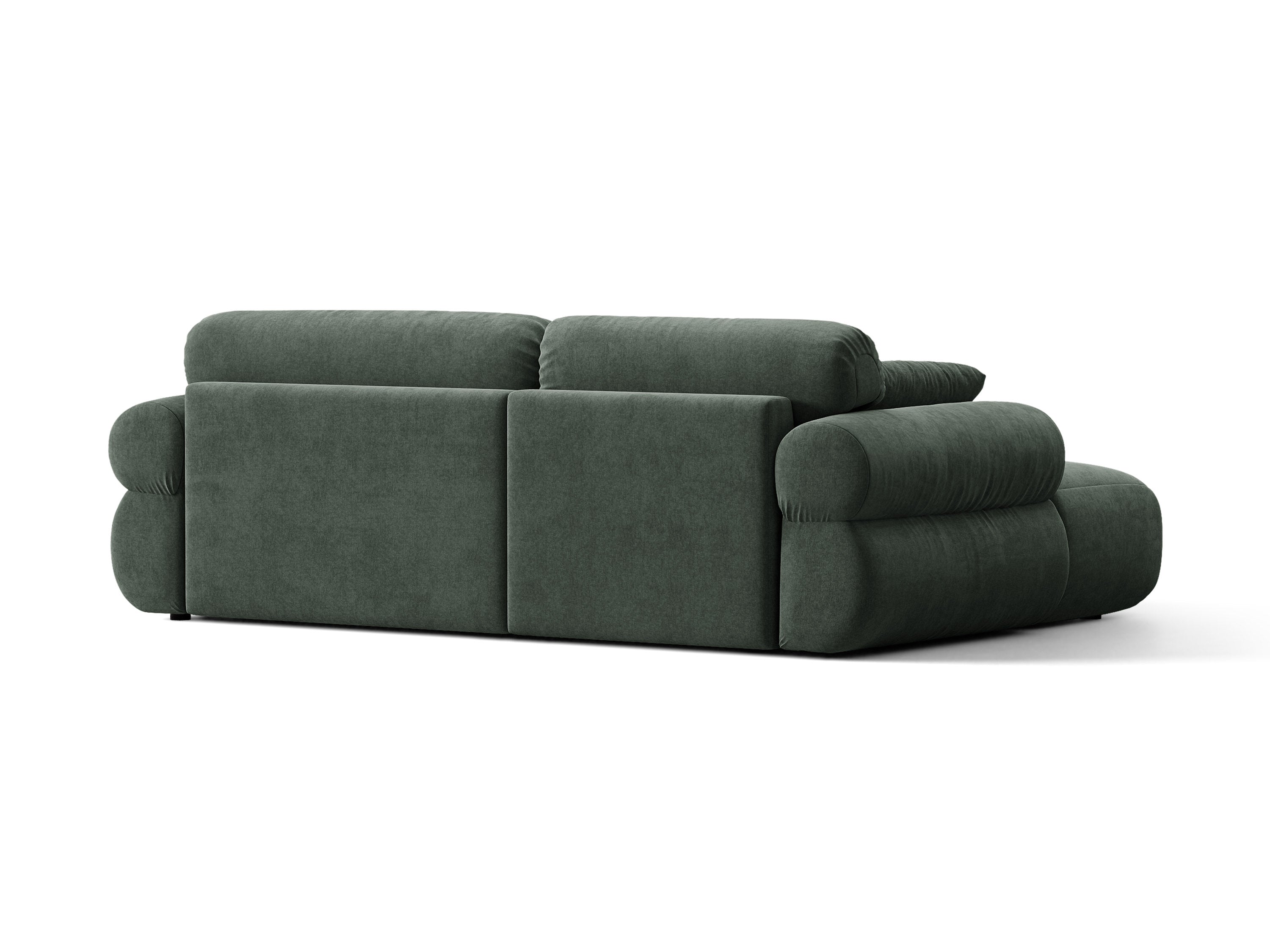 Micadoni Ophelia Ecksofa 4-Sitzer Strukturierter Stoff Liberty Moosgrün Links
