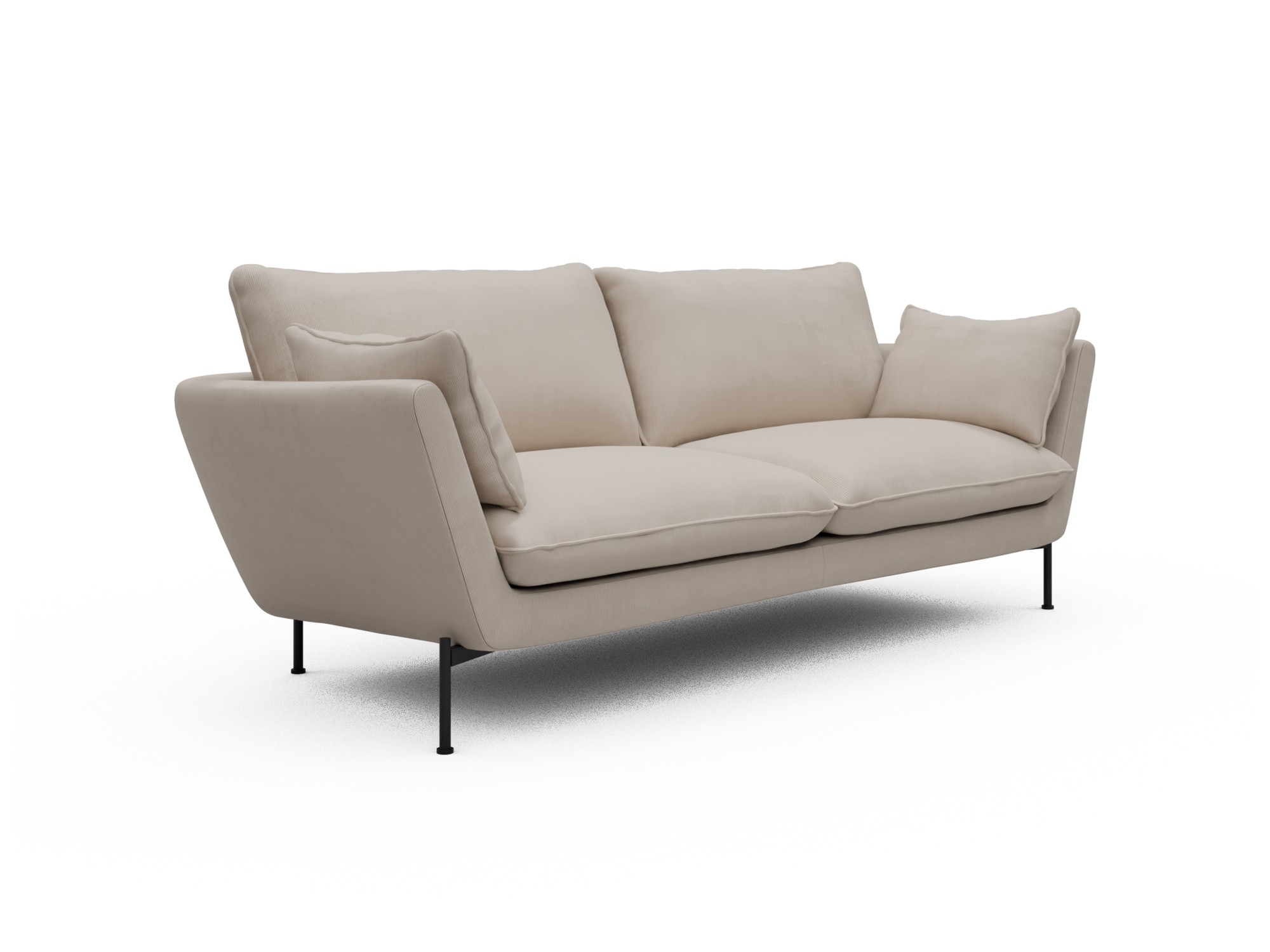 Skandi Home Sofa Anton 3-Sitzer Cordufine-Off-White moebelfaktor
