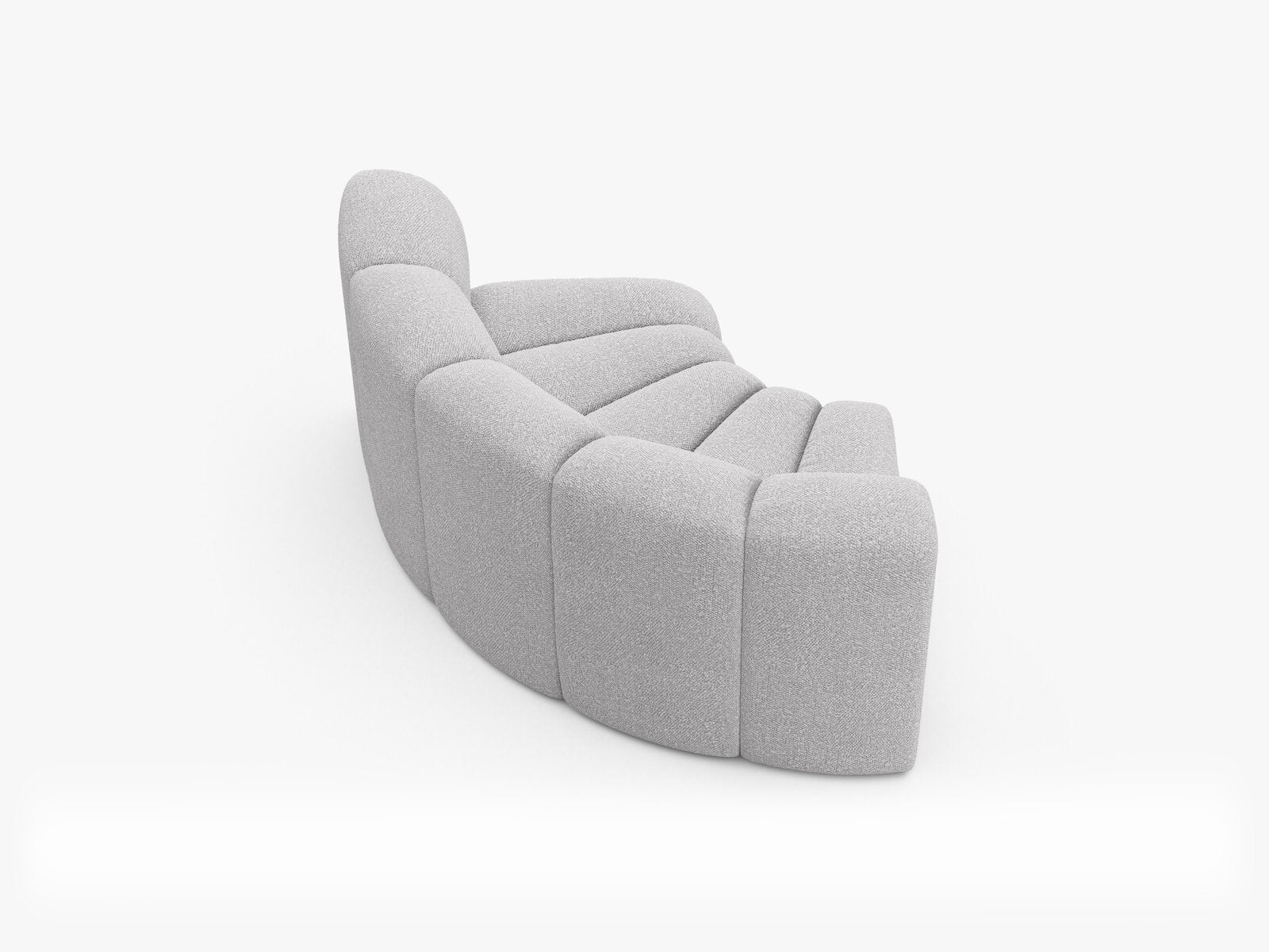 Micadoni rundes Eckmodul Lupine Boucle Baloo Hellgrau