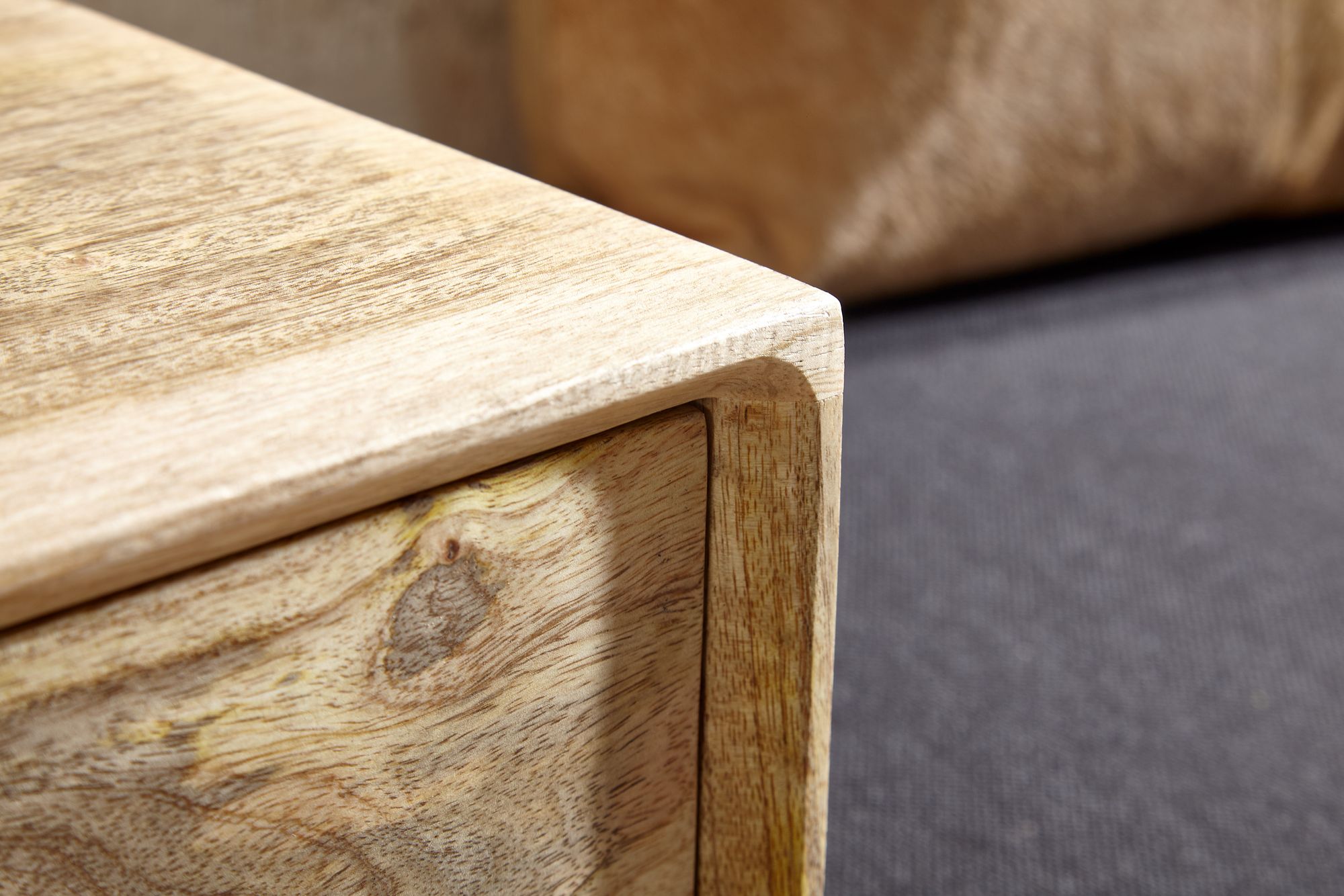 Sitzbank Holar Mango Massivholz Schwarz 120 × 40 × 65 cm