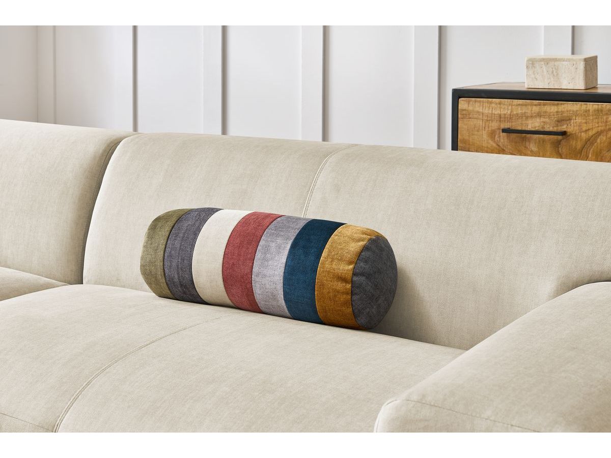 Bobochic Lavena Ecksofa 272 × 220 cm Samt Beige Ecke links