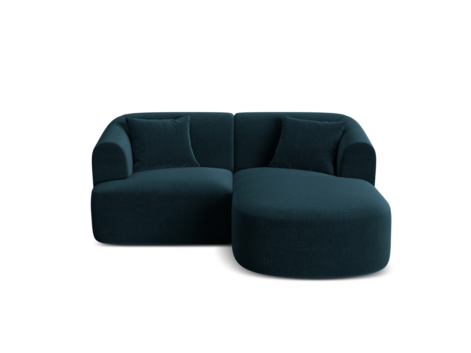 Cosmopolitan Design Ecksofa Campi 3-Sitzer Samt Vogue Tiefes Petrol Rechts